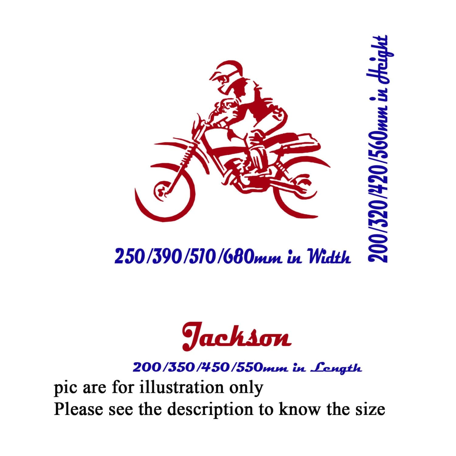 Motor Bike Race Personal Name Boy Sports Vinyl Stickers, Wall Art, decals 04 - image 5