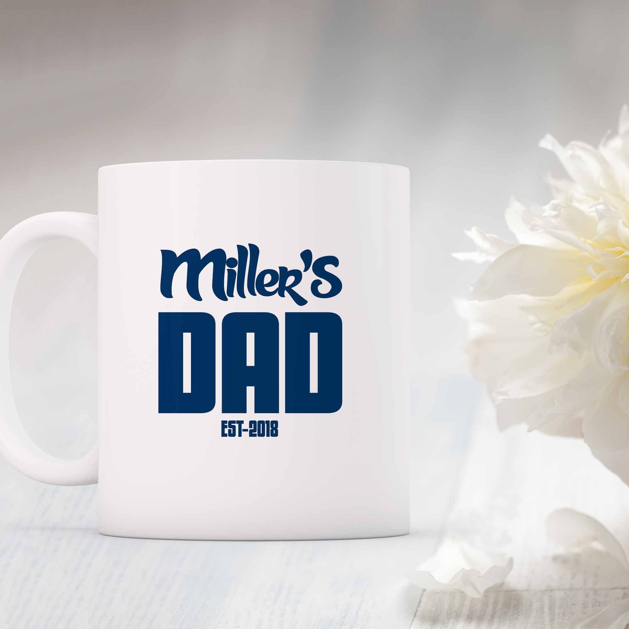Personalized Father's Day Mug, Ceramic Dad Coffee Cup