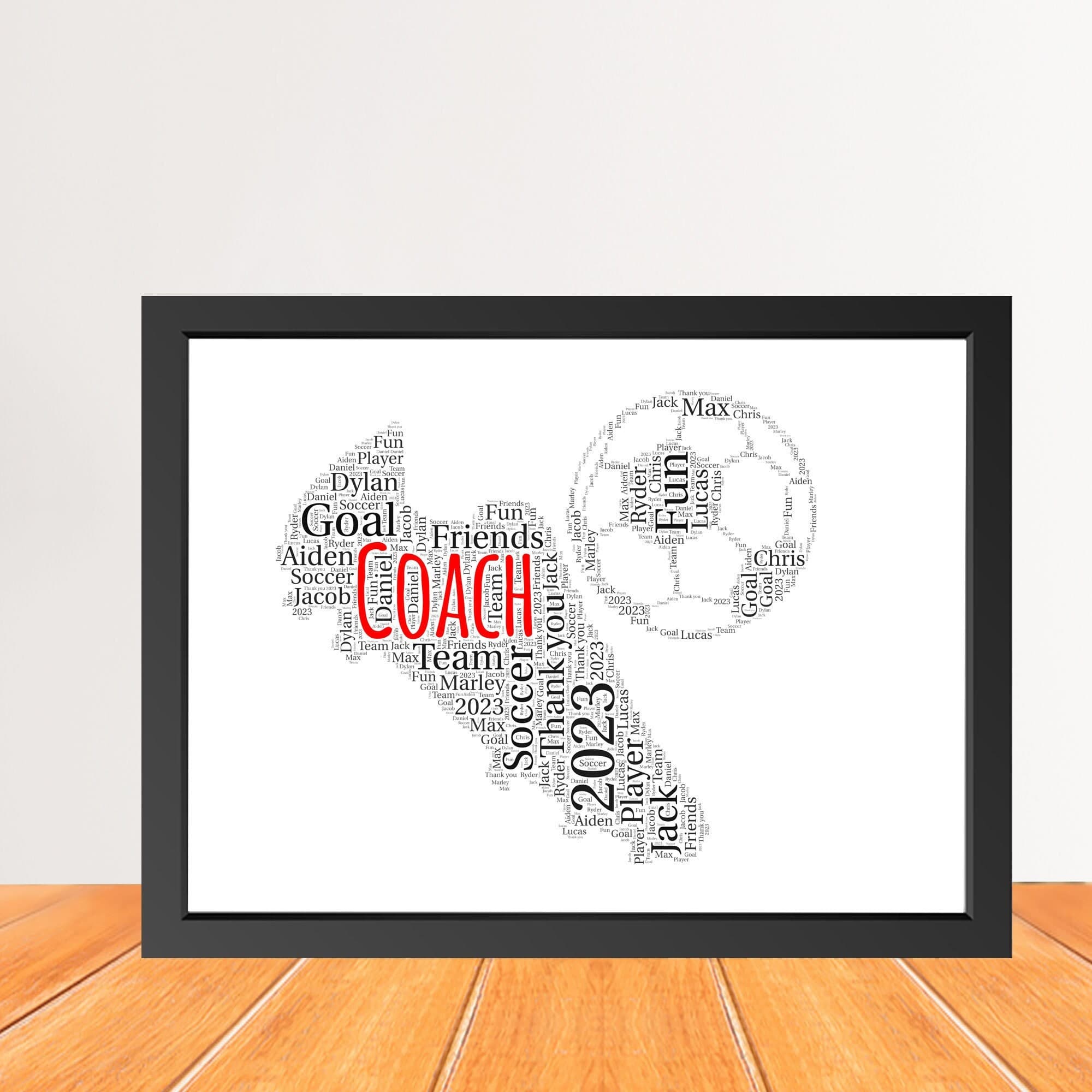 Personalized Football Boots Word Art Print