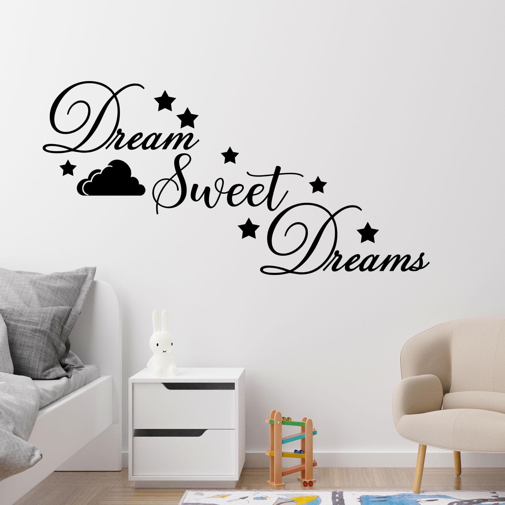 Dream Sweet Dreams Vinyl Wall Decal – Nursery & Kids Room Decor