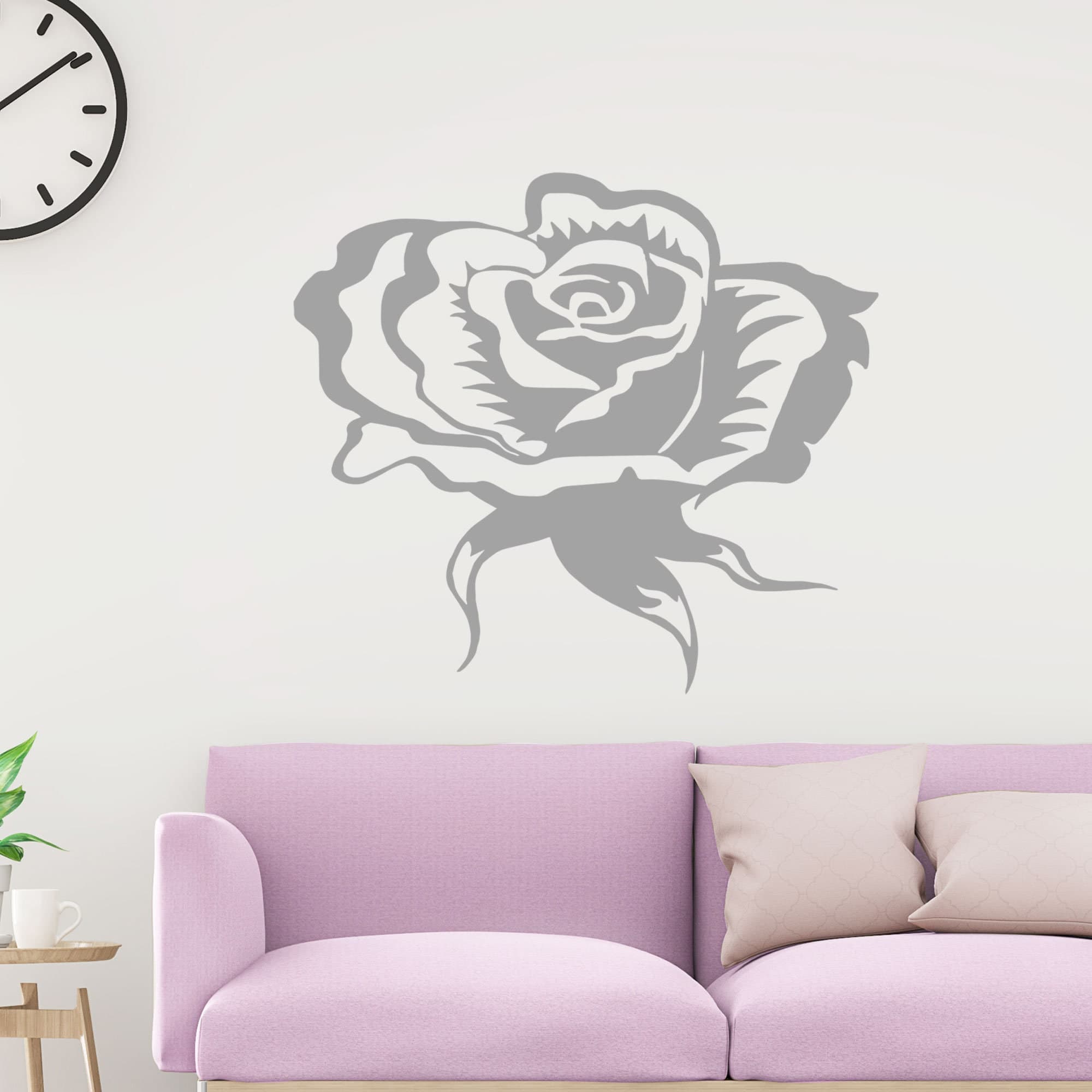 Large Rose flower wall sticker, Rose wall decal, floral nursery decoration, home décor, 24 colors to choose - image 3