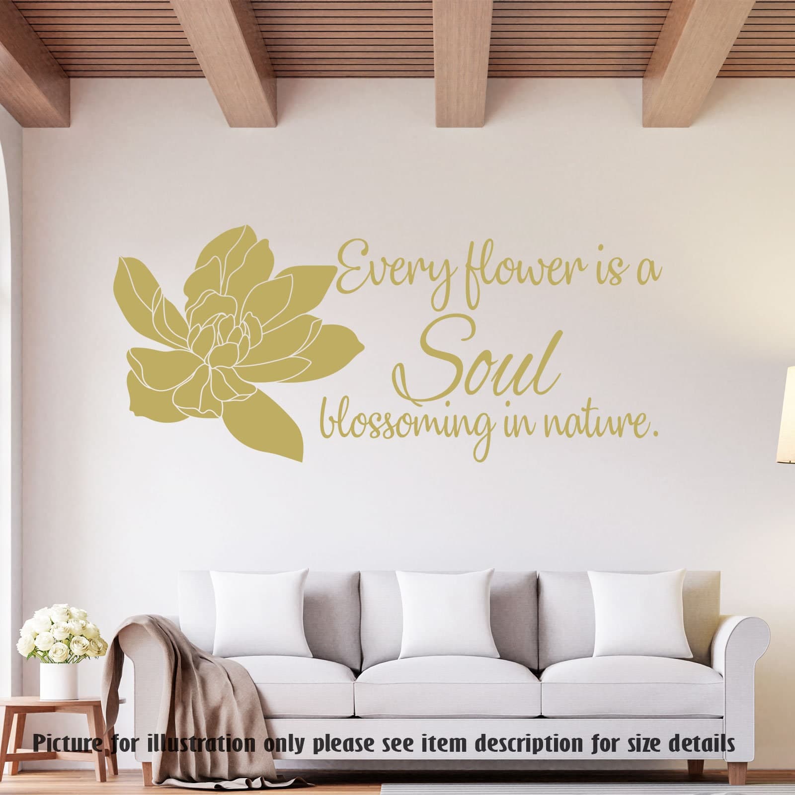 Floral Quote Vinyl Wall Decal – Removable Nursery Wall Art - image 5