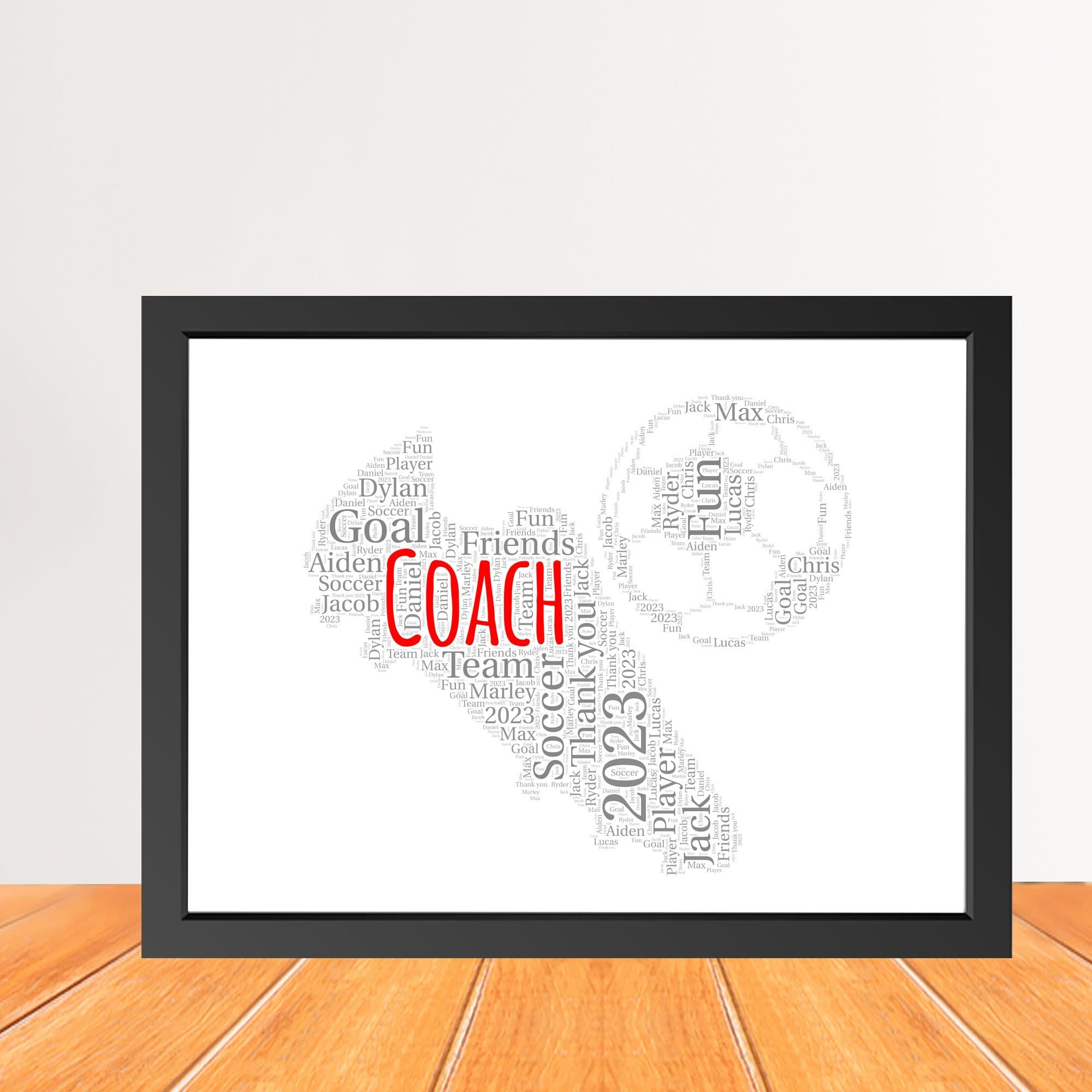 Personalized Football Boots Word Art Print, Custom Football Boots Word cloud print, Birthday gift, Sports Christmas gifts Digital Print - image 4