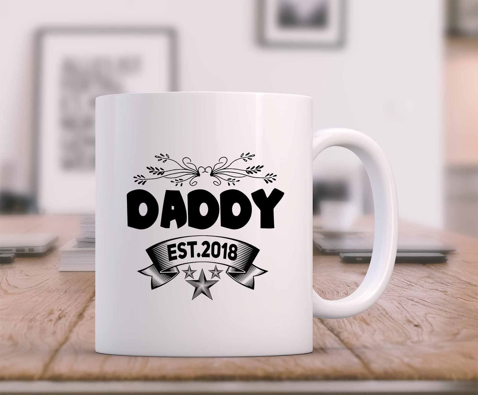 DADDY Est.2009- Printed Coffee Mug of Father's Day Personalised mug for DAD