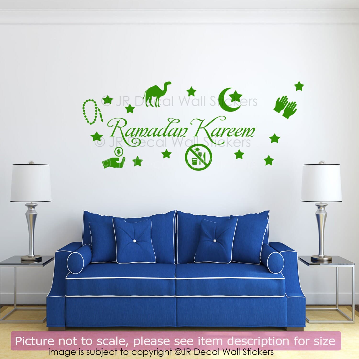 Ramadan Kareem Islamic Wall Sticker Arabic Art Vinyl Decal Shop Window Decor