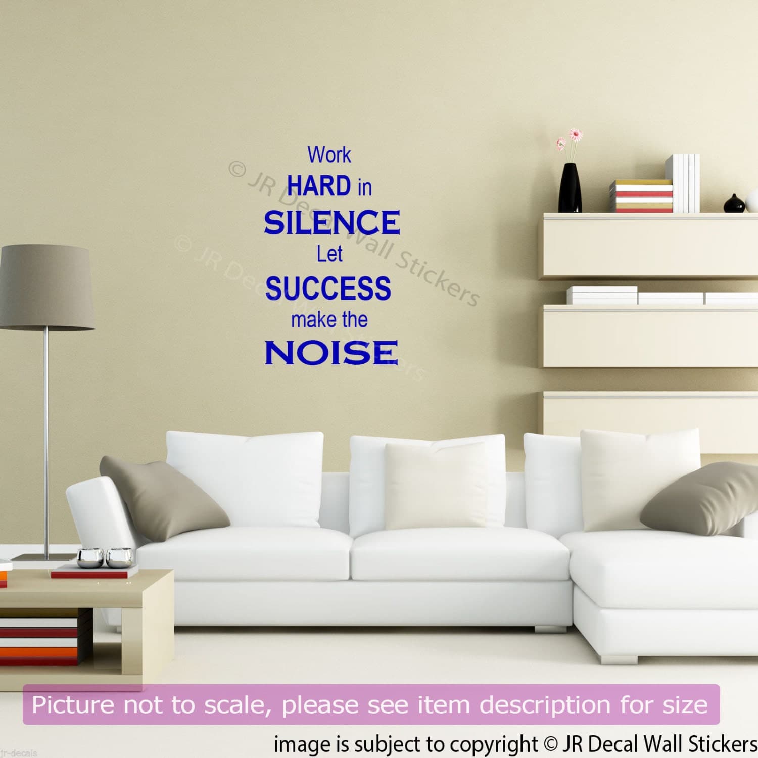 Work Hard in Silence Quote Vinyl Wall Decal - image 4
