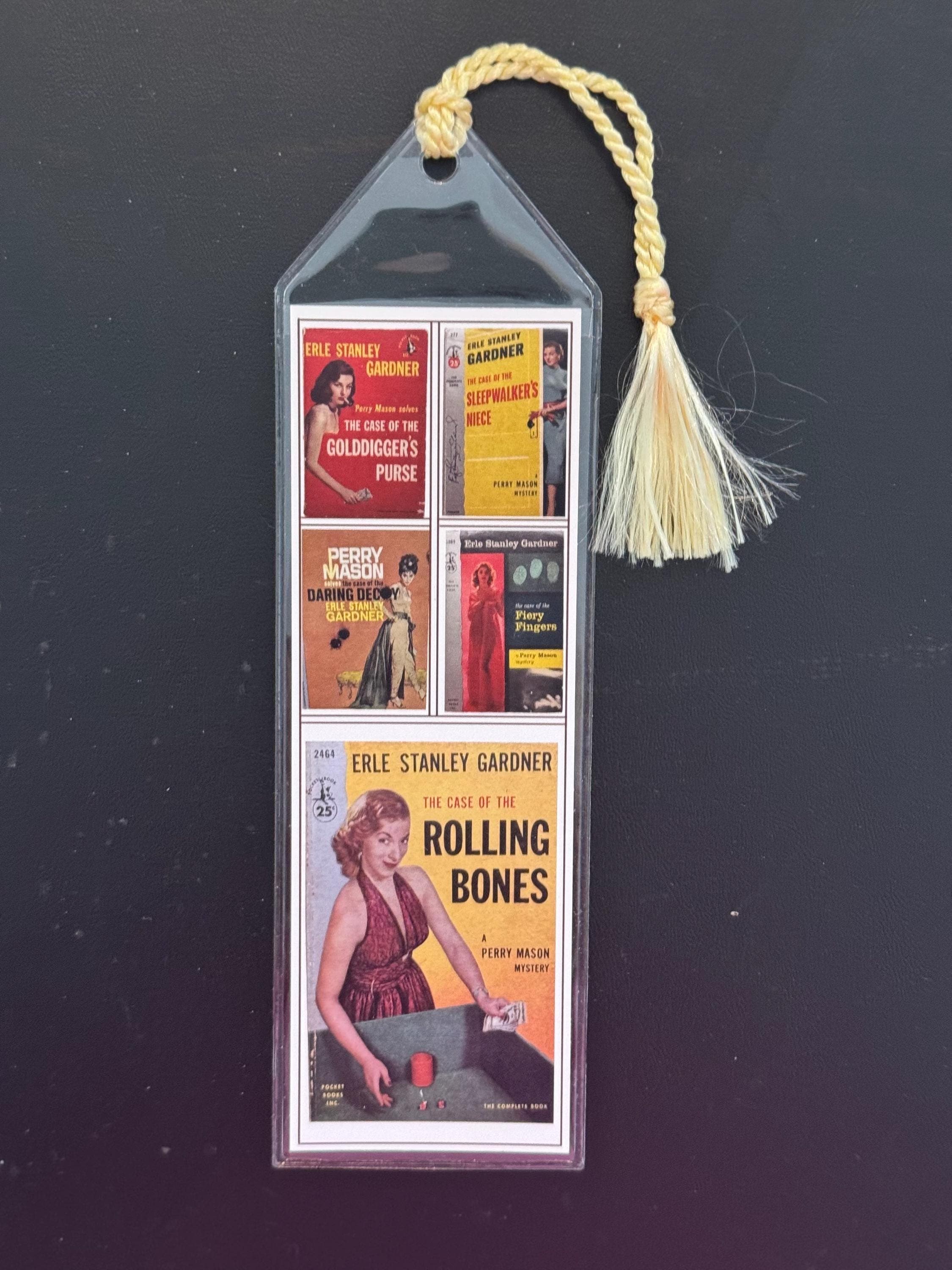 Perry Mason, Erle Stanley Gardner, Perry Mason Book Covers Bookmark, Vintage Mystery Novels, Noir - image 4