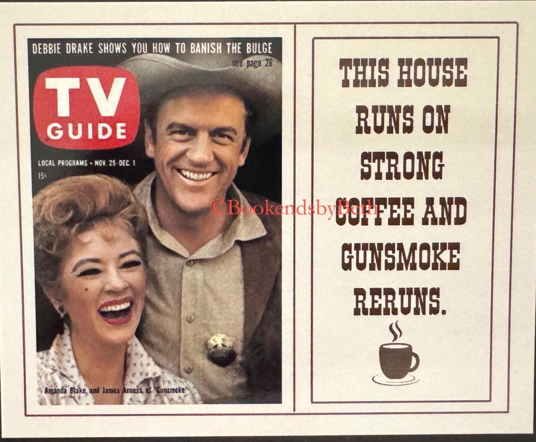 Gunsmoke TV Magnet: Matt & Kitty, Western TV Guide - image 3