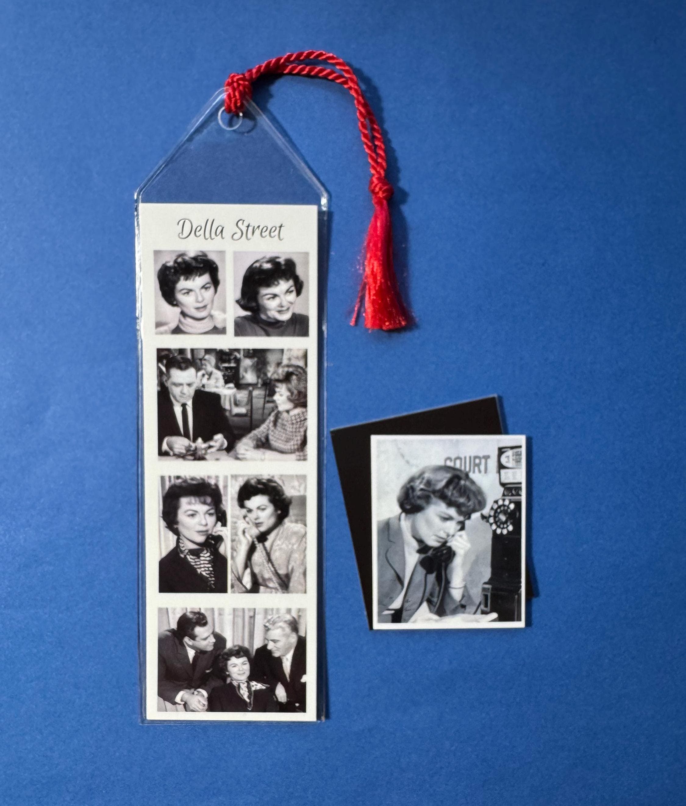 Perry Mason, Della Street Bookmark, Della Street Bookmark and Magnet Set, Barbara Hale, Perry Mason Fan Gift