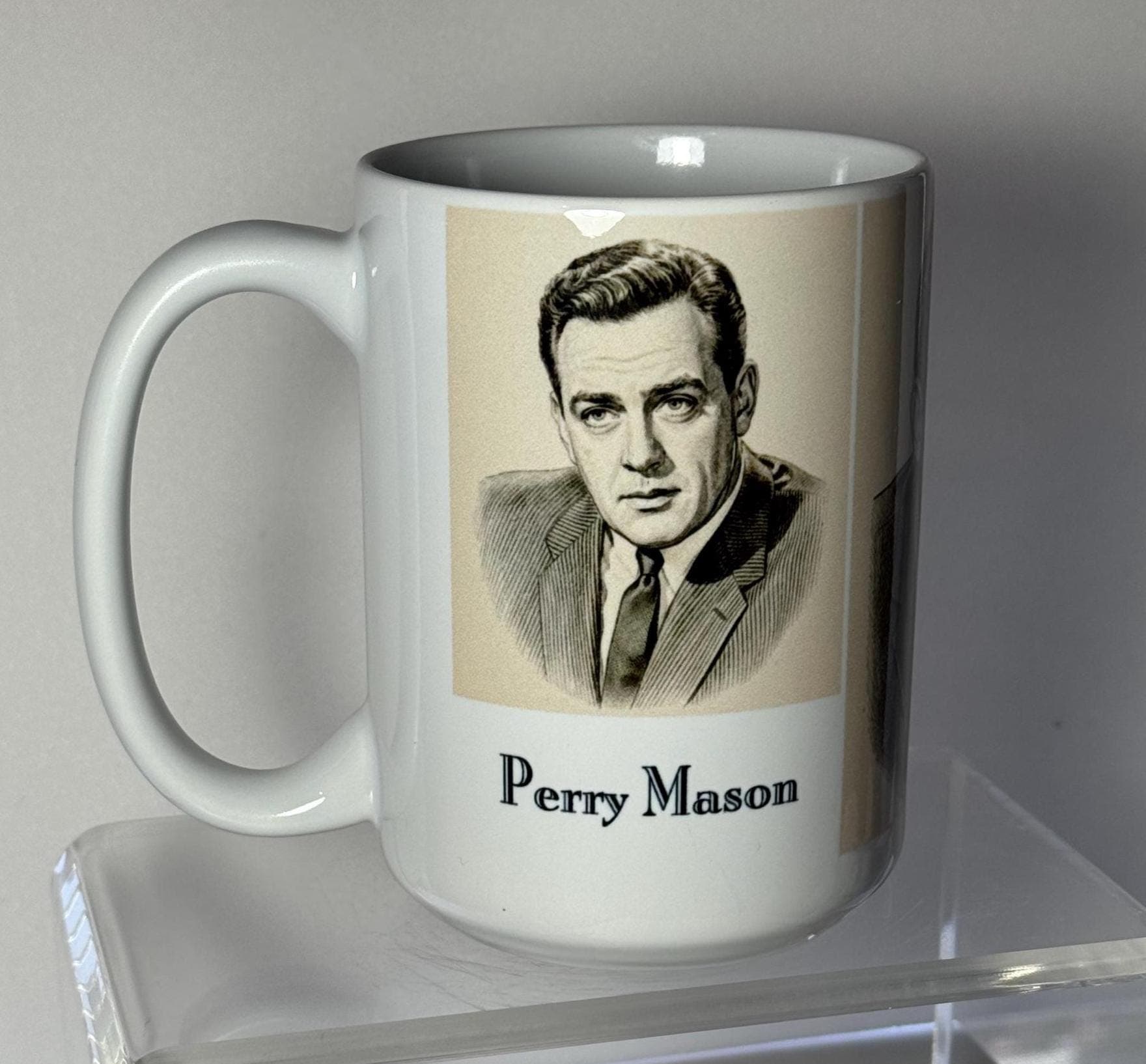 Perry Mason Large 15 Ounce Mug, Raymond Burr, Perry Mason Mug,