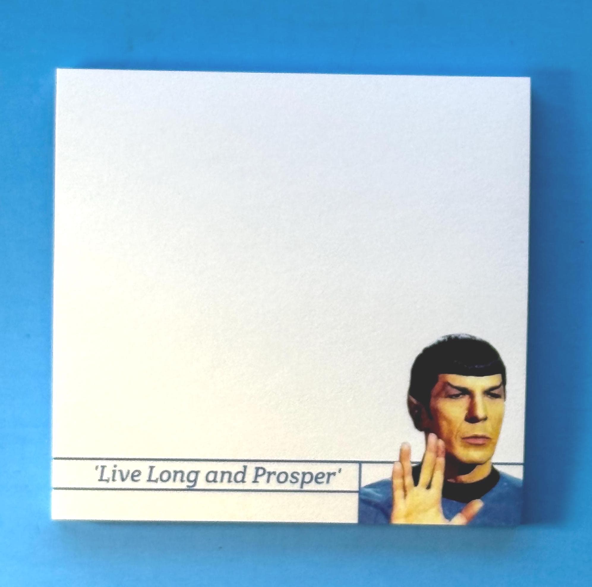 Star Trek Post-It Notepad, Mr Spock, Live Long and Prosper, Star Trek Fan Gift - image 3