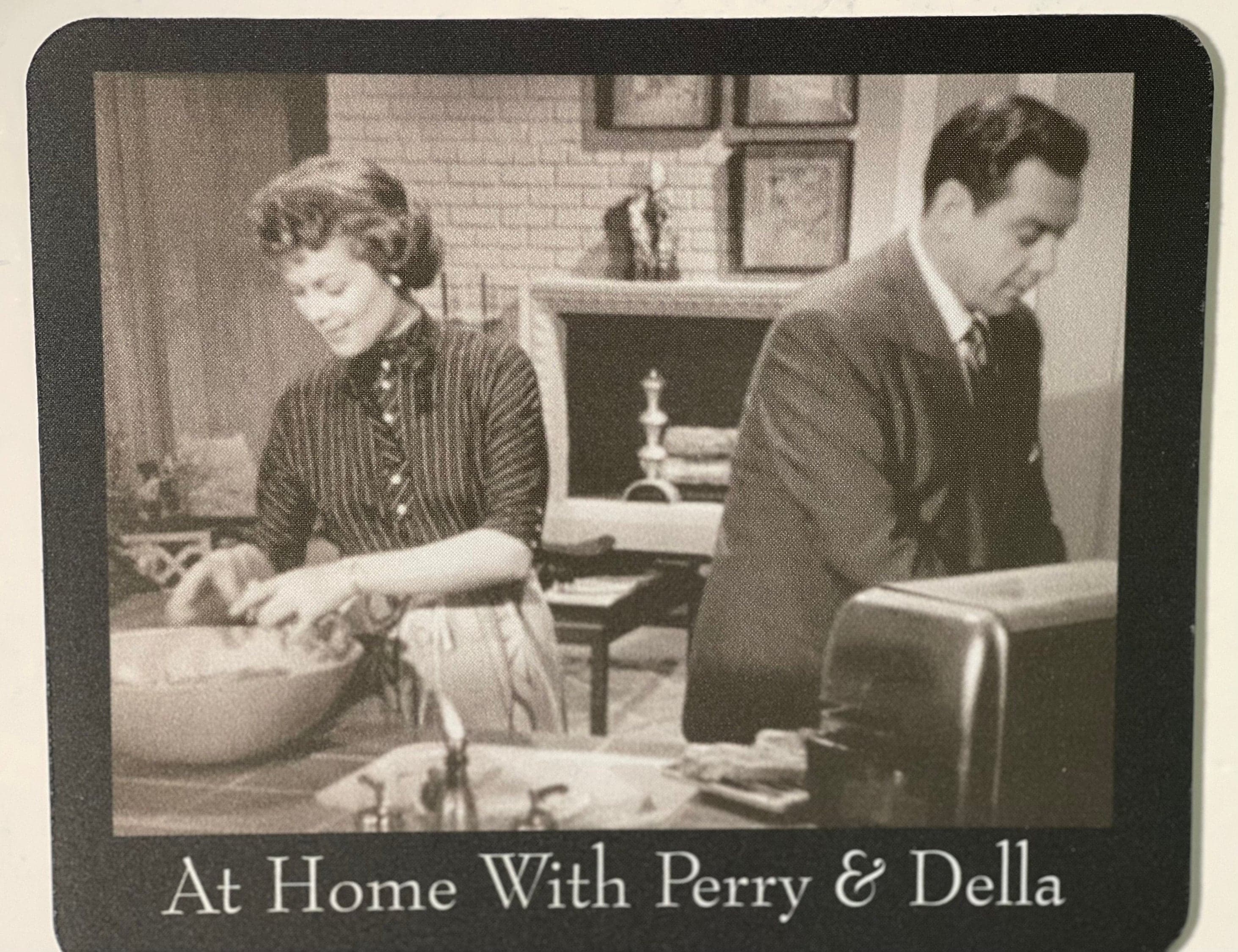 Perry Mason Mousepad: Raymond Burr & Barbara Hale, TV Fan Gift