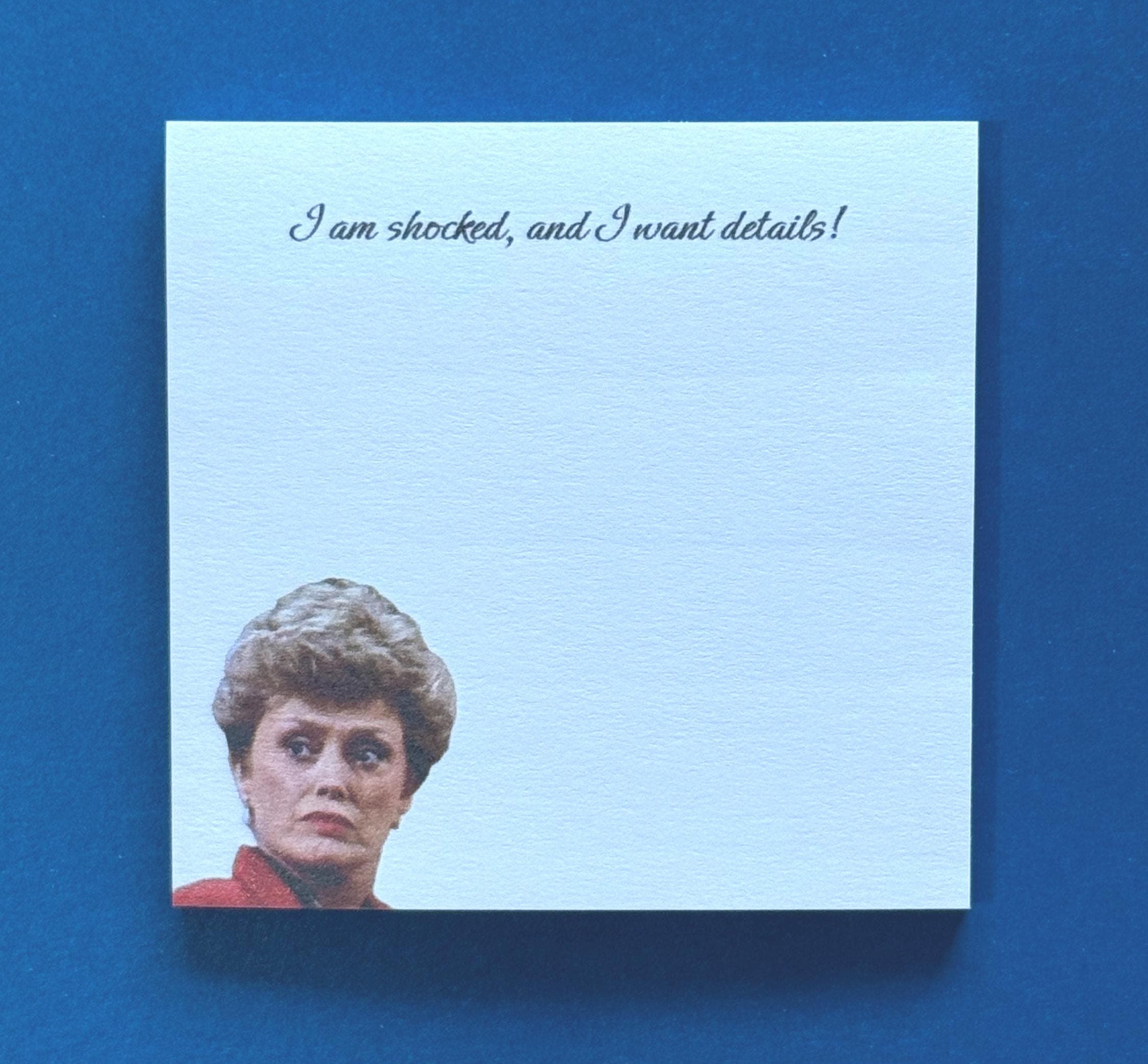 Golden Girls Post-It Notepad, Post-It Notes, Classic TV, Funny Post-It Notepad, Blanche Devereaux, Golden Girls,