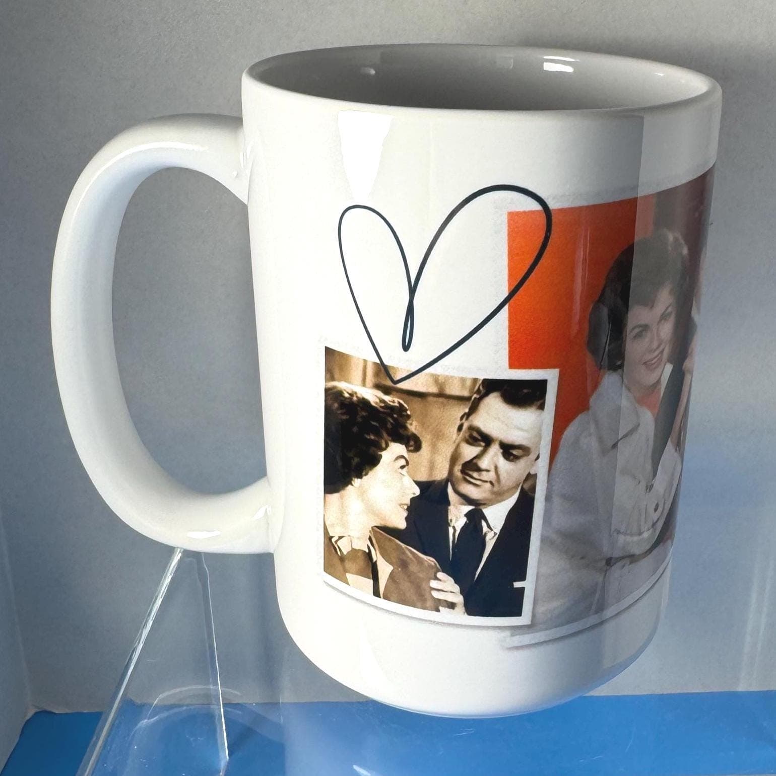 Perry Mason New Large 15 Ounce Mug, Raymond Burr, Barbara Hale, Della Street, Perry Mason Fan Gift, Perry & Della Mug - image 3