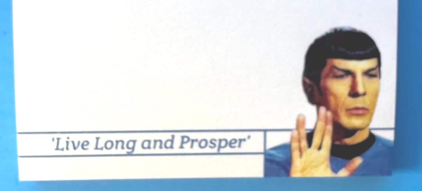 Star Trek Post-It Notepad, Mr Spock, Live Long and Prosper, Star Trek Fan Gift - image 4