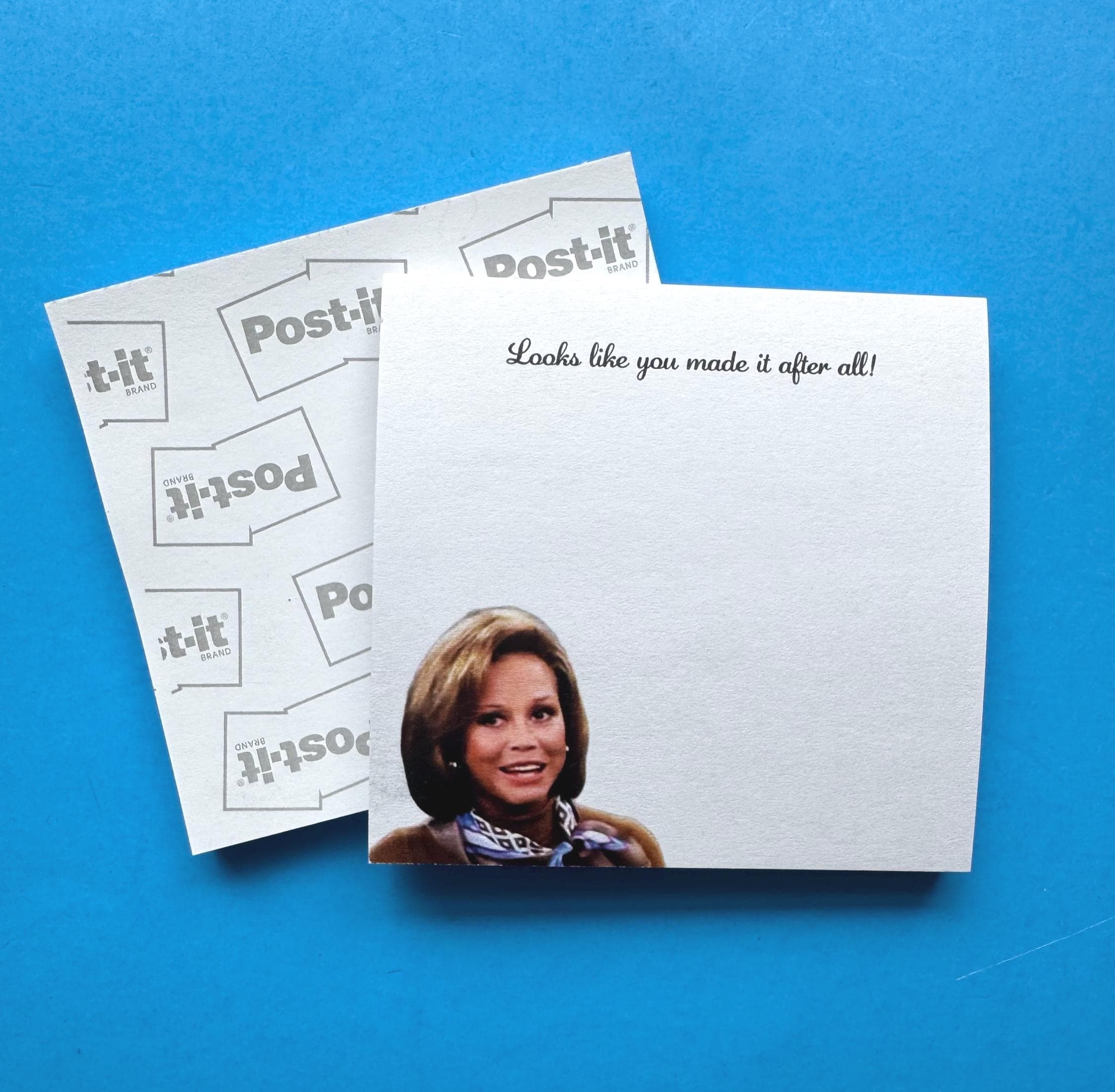 Mary Tyler Moore Show Post-It Notepad, Mary Tyler Moore Sticky Notes, Funny Baby Boomer Gift
