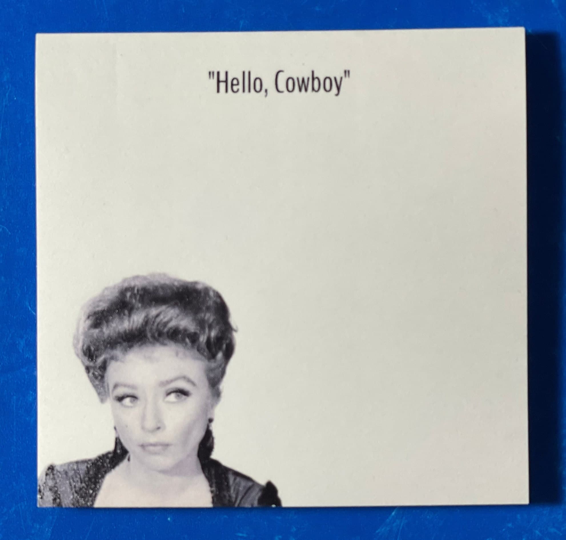 Miss Kitty Post-It Notepad, Gunsmoke TV Western, "Hello Cowboy," Miss Kitty,  Amanda Blake,