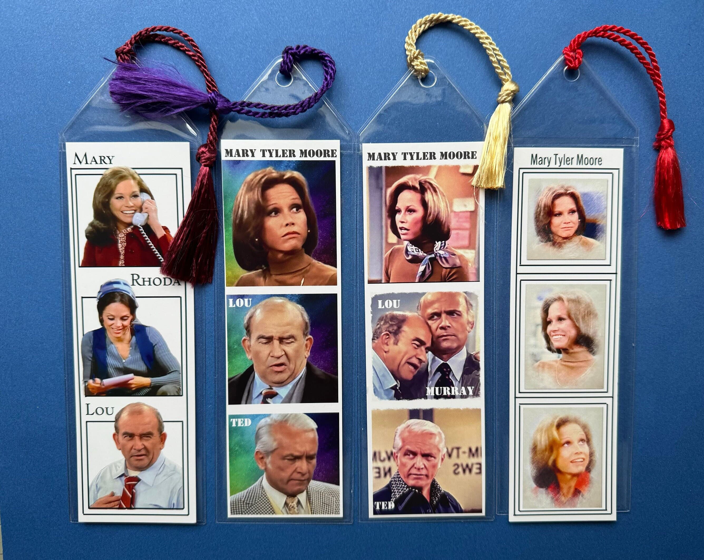Mary Tyler Moore Show Bookmarks: 1970s TV Cast, Set of 4
