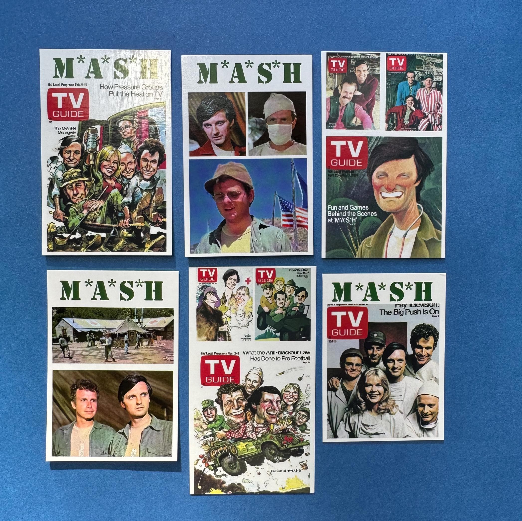 MASH TV Show Magnet Set: Vintage TV Guide Covers