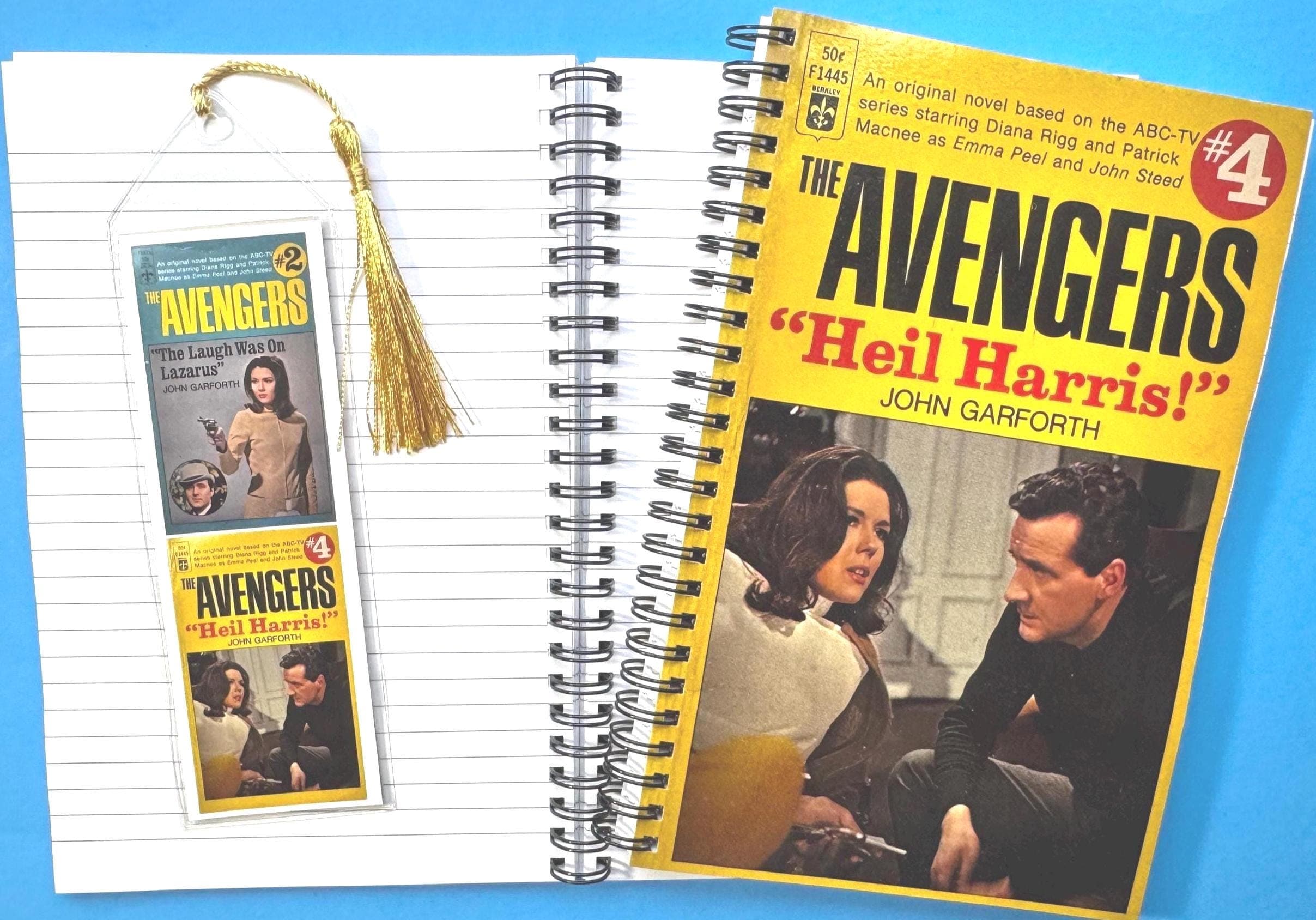 Vintage Avengers Notebook and Bookmark Set: Steed & Peel TV Series - image 3