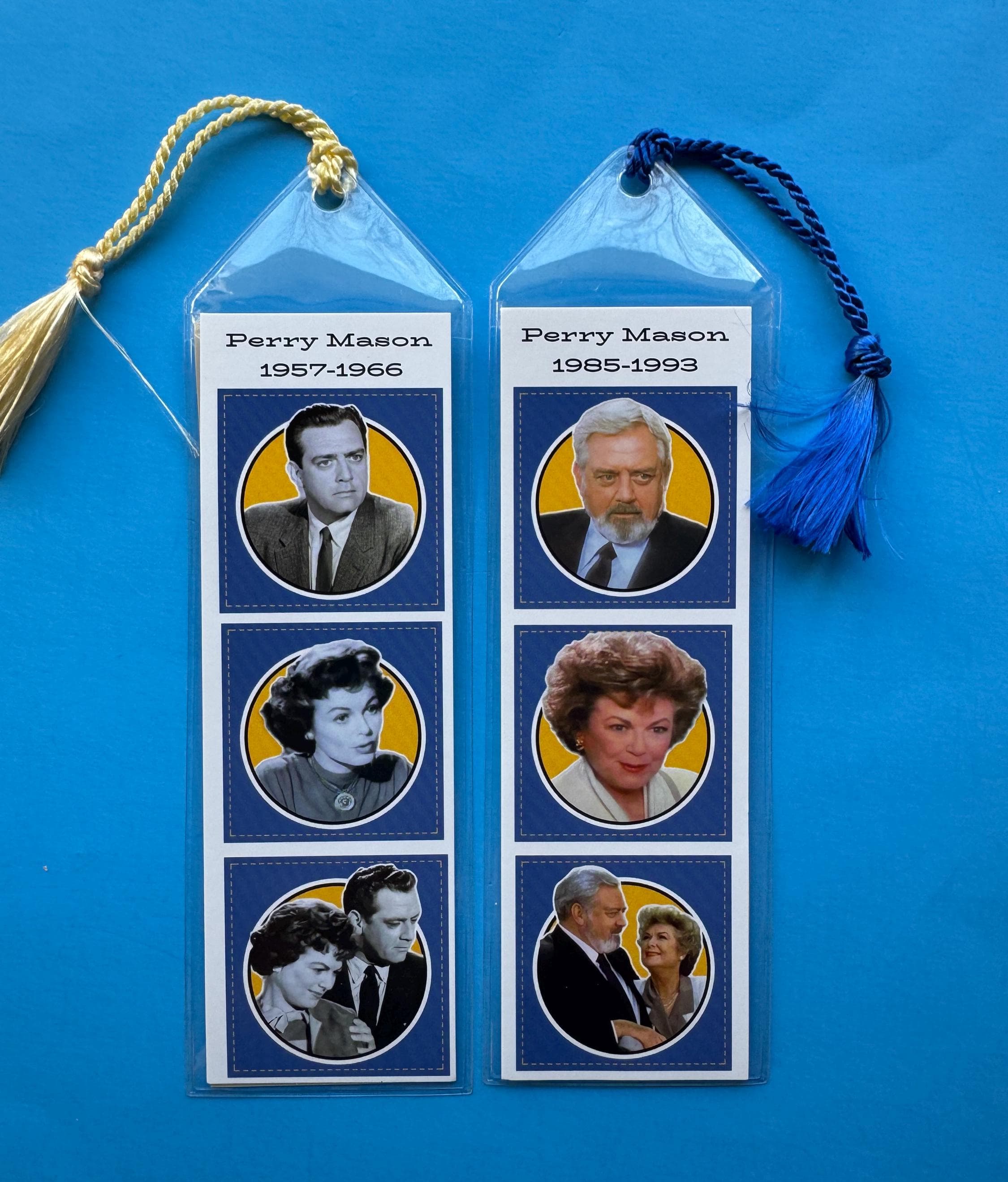Perry Mason Bookmark Set: Raymond Burr & Barbara Hale, Lawyer Gift, Perry Mason Fan Gift
