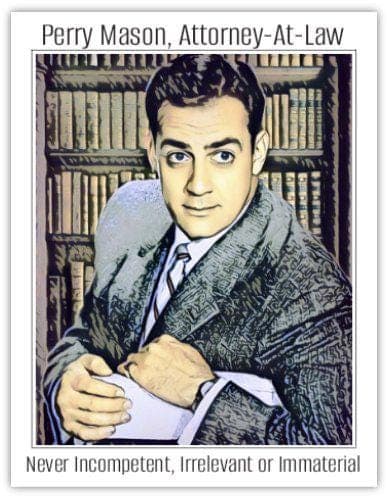 Perry Mason,  Perry Mason Mini Poster Print, Raymond Burr, Wall Art, Lawyer Gift,  Perry Mason Fan Gift,