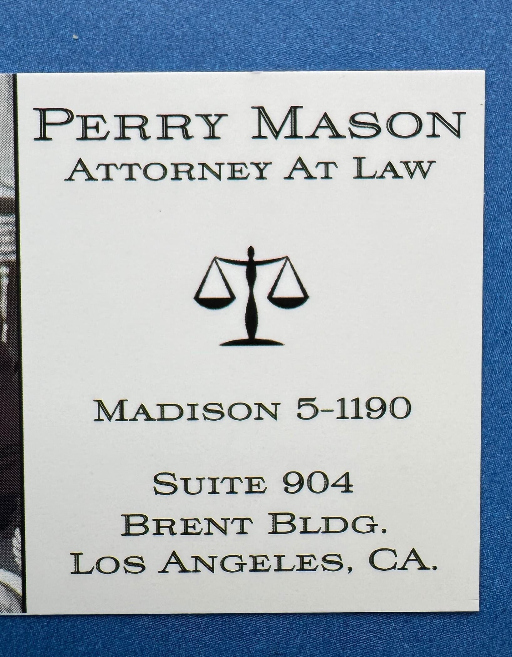 Perry Mason Business Card Magnet: Classic TV Lawyer Gift - image 4