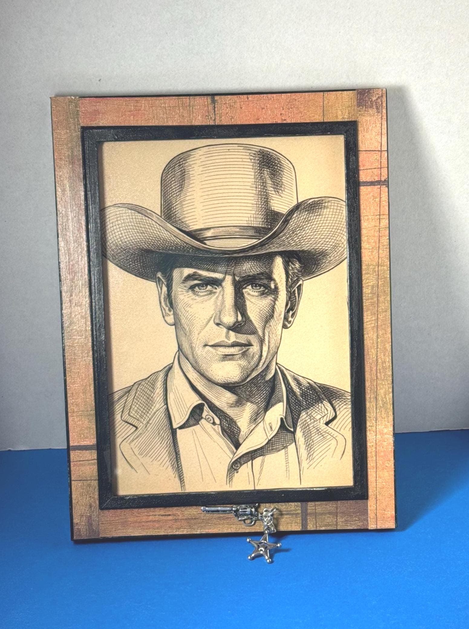 Gunsmoke Marshal Dillon Framed Photo, James Arness Artwork, Gunsmoke Framed Art - image 3