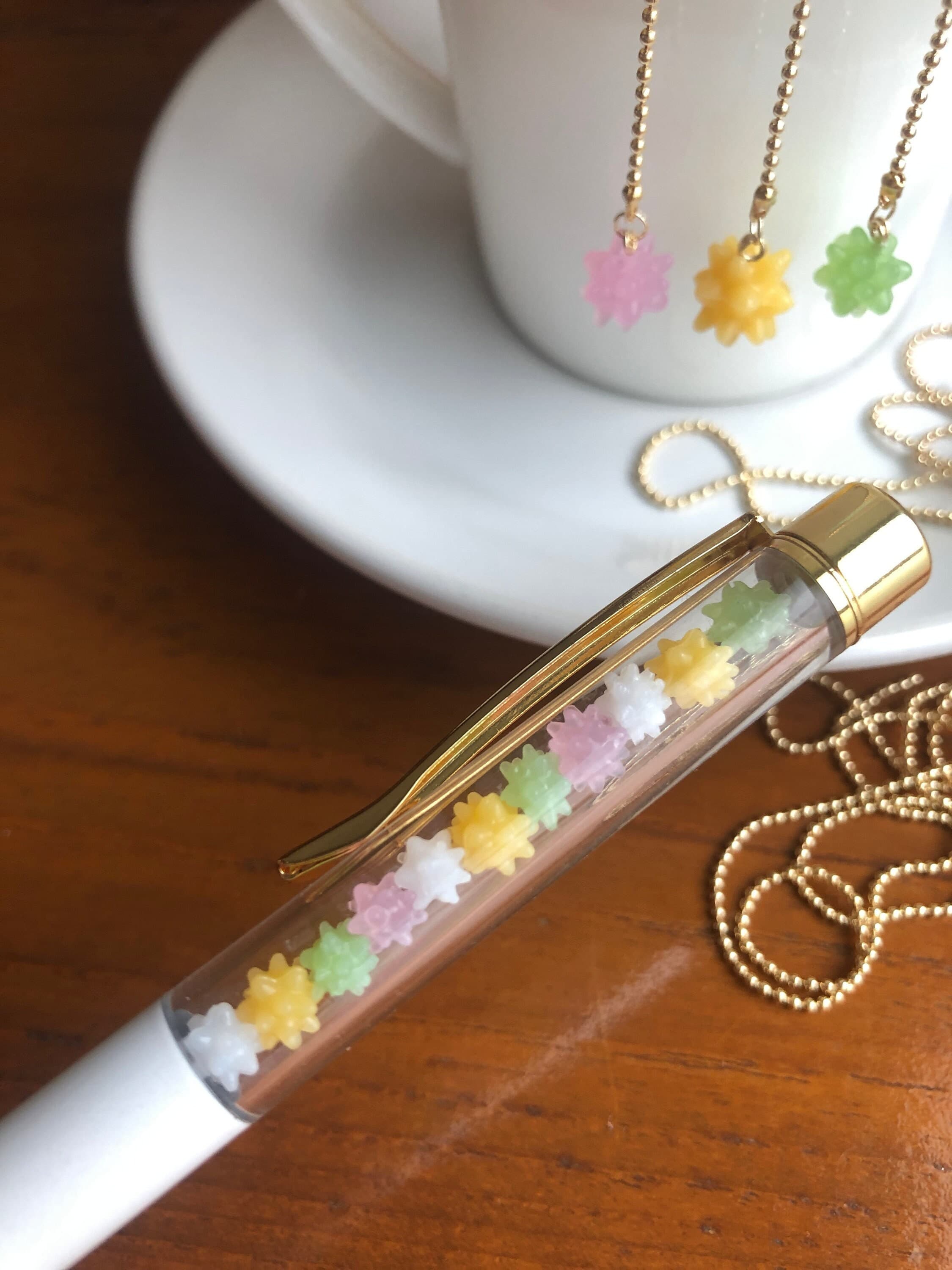 Star Fragments Shaker Ball Point Pen (Handmade by Donuthings)