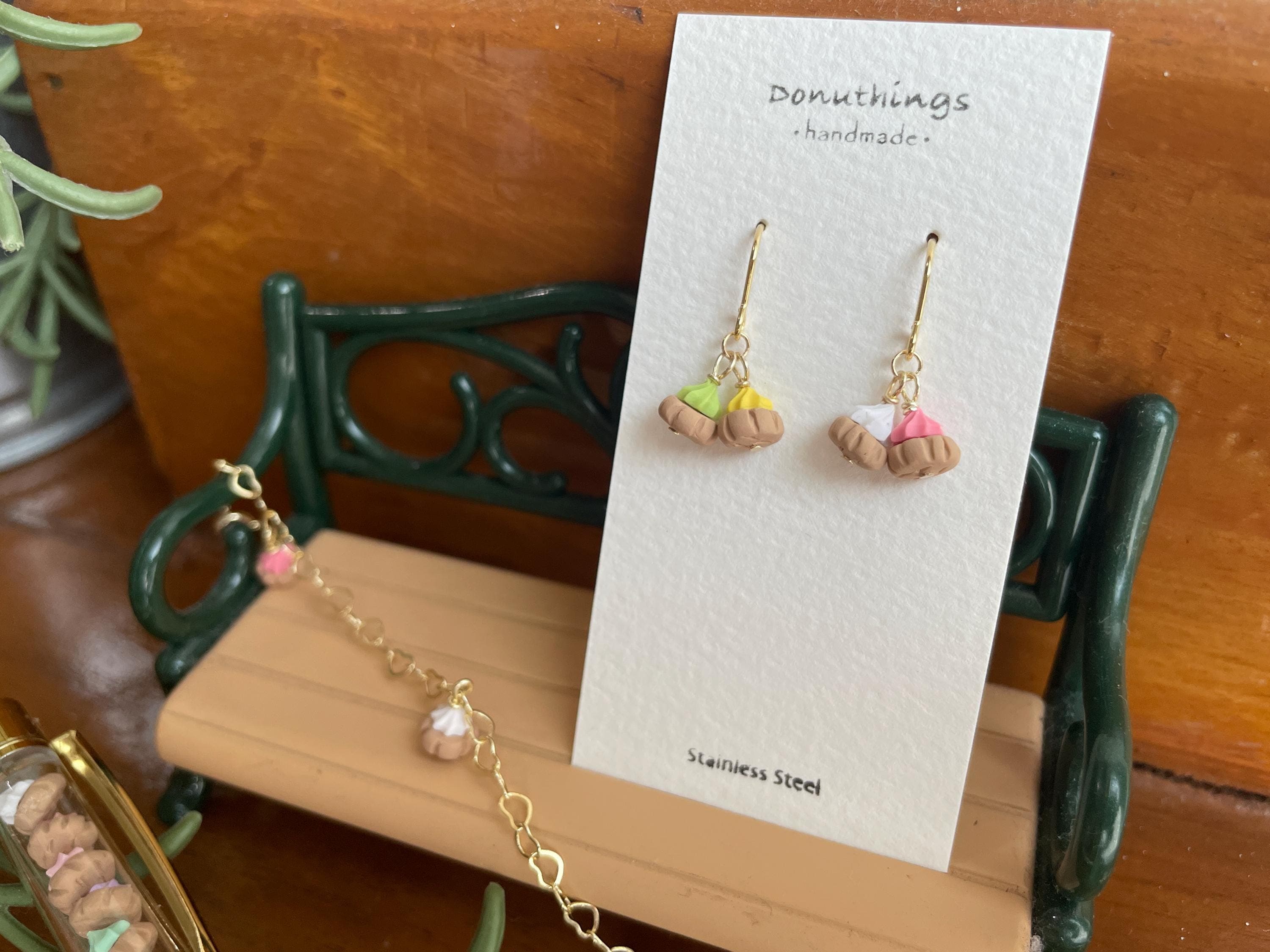 Gem Biscuit Earrings - Handmade by Donuthings - Singapore Signature Snack - image 3