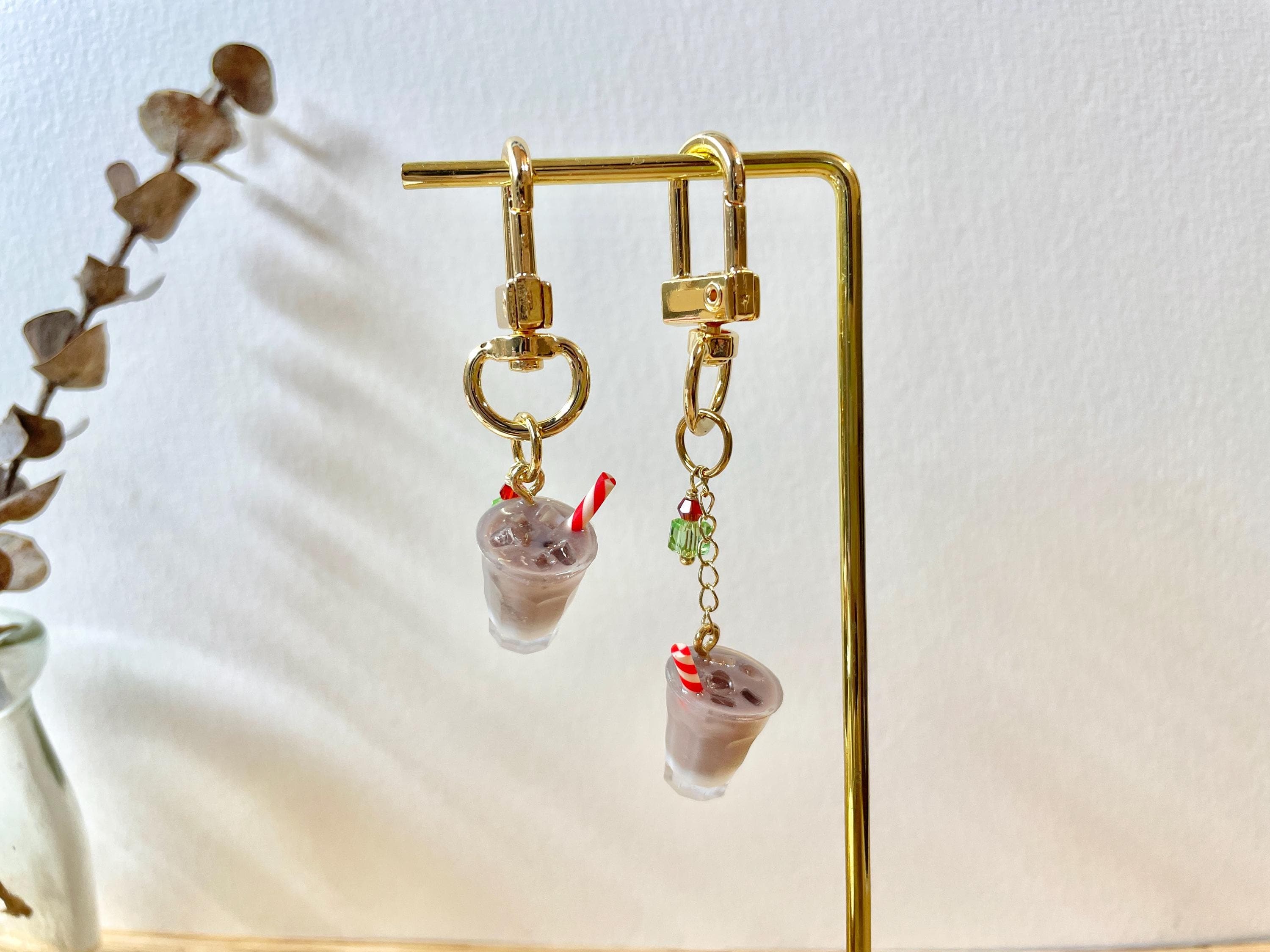 Iced Chocolate Keychain with 14k Gold Plated Findings, Anti-tarnish, Anti-Rust (Handmade by Donuthings) - image 5