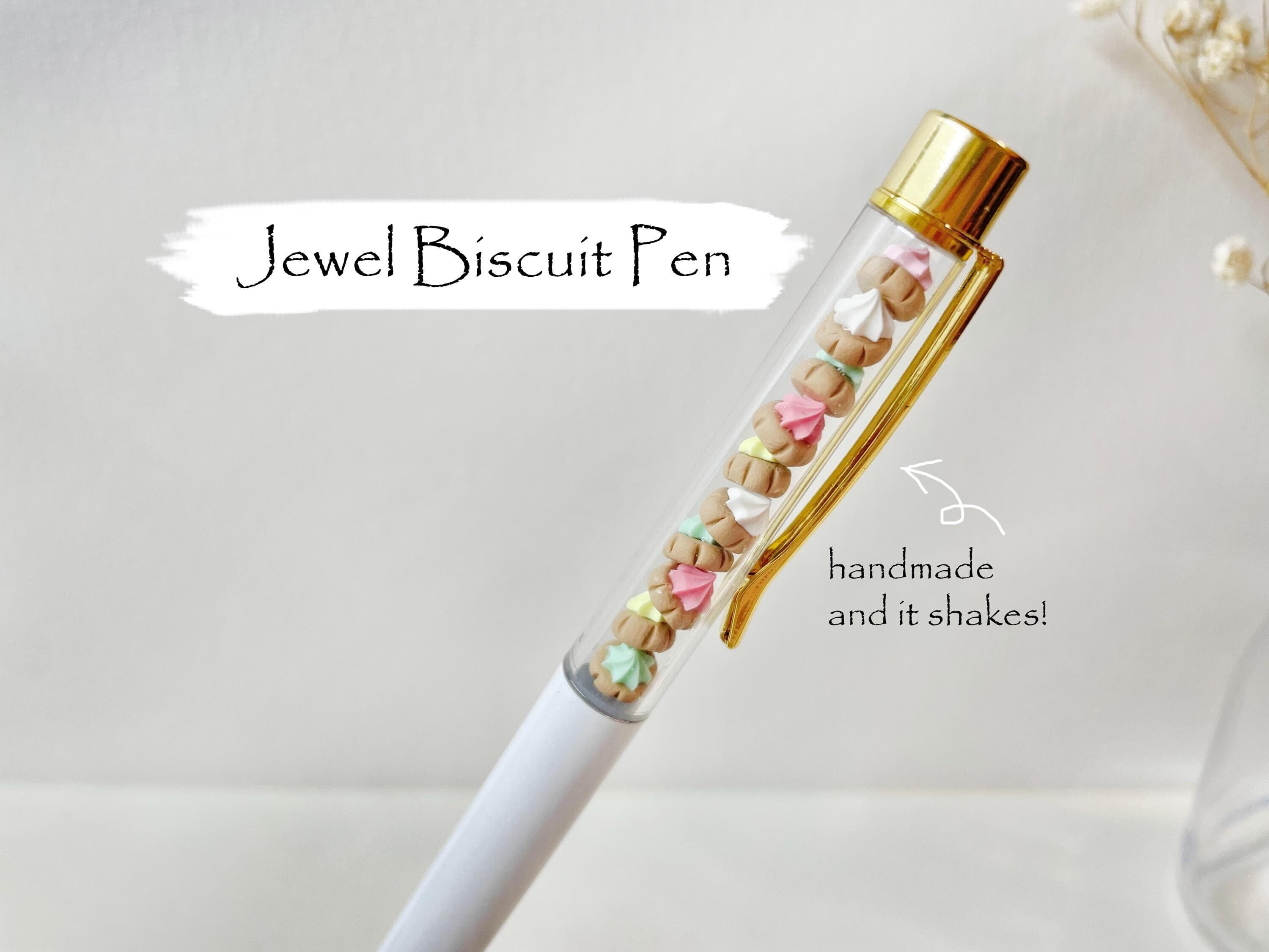 Jewel Gem Biscuit Shaker Ball Point Pen (Handmade by Donuthings)