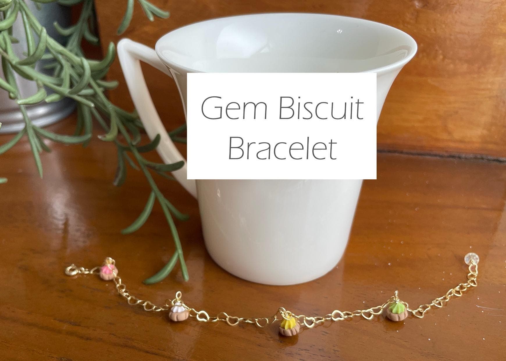 Gem Biscuit Bracelet (20cm / 7.87 inches chain) Adjustable Length - image 3