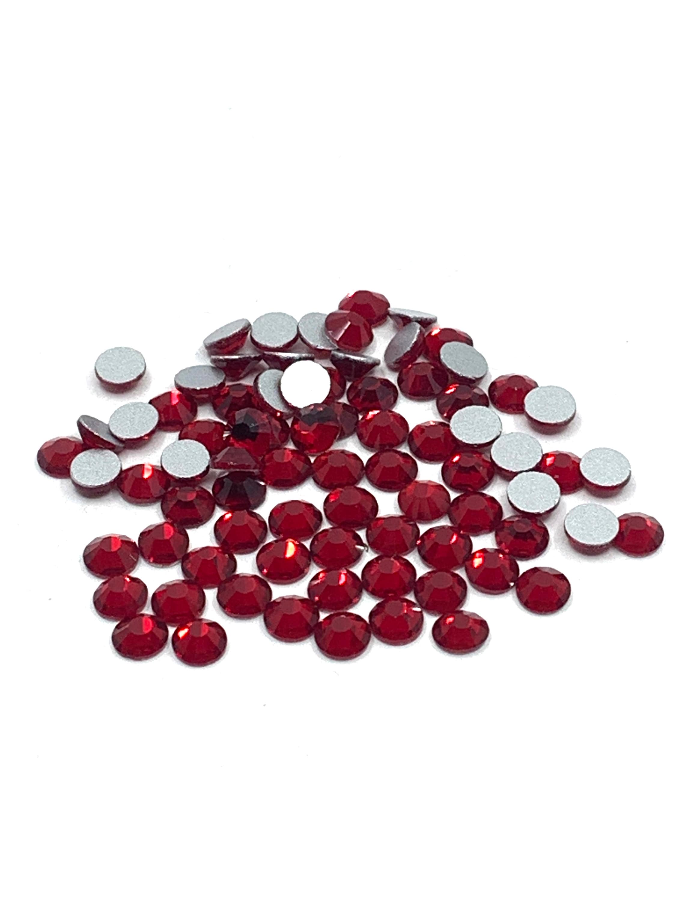 Non Hotfix Rhinestones Glass, Red Flatback, Craft Rhinestone, Wholesale, SS16, SS30, SS34, Crystals Bulk, Foil Back, Supplier