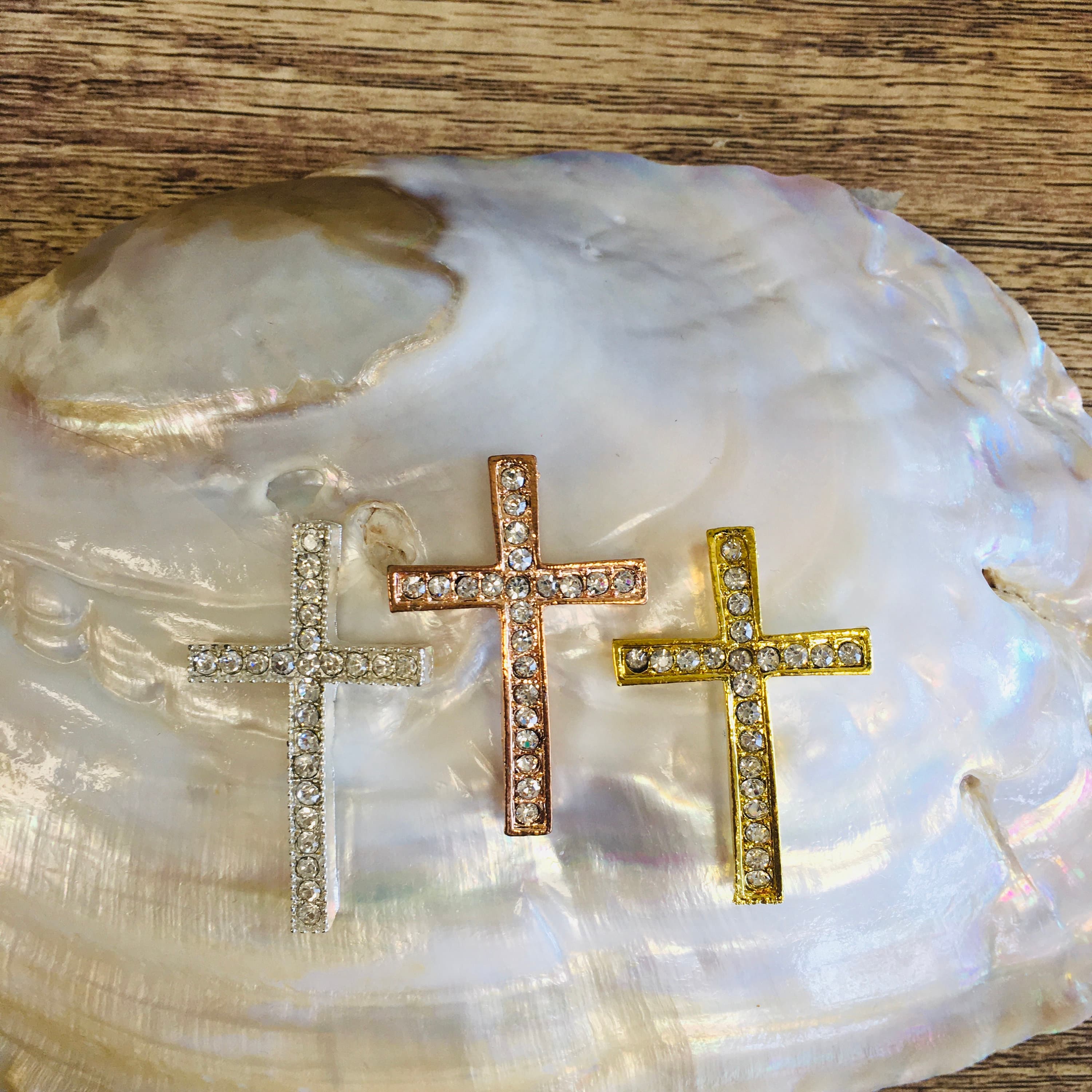 Cross Findings, Cross Bead, Cross Connectors, Alloy Cross Connector, Silver Cross ,Gold, Rose gold Cross Bead, Cross, Bellaire Wholesale