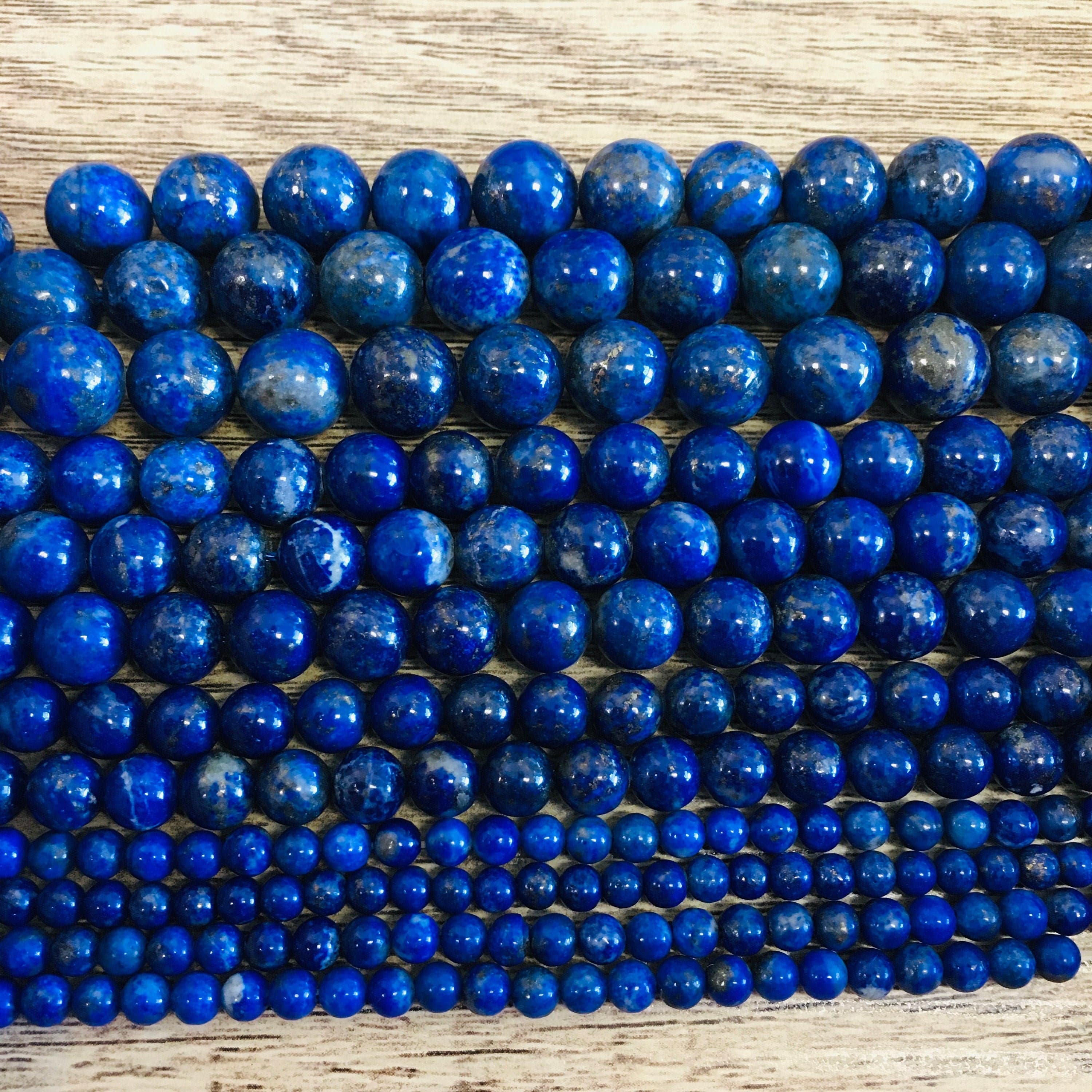 Blue lapis lazuli beads, Natural Stones, Natural Stone Beads, 4mm Lapis beads, 6,8,10mm beads, Canadian Supplier, Bulk Buy, Beading Supplier - image 4