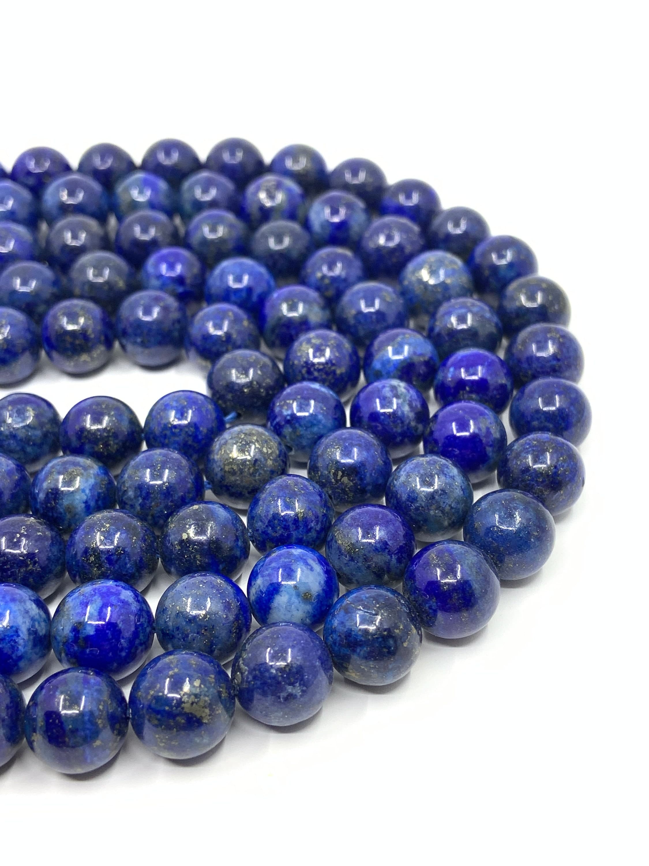 Blue lapis lazuli beads, Natural Stones, Natural Stone Beads, 4mm Lapis beads, 6,8,10mm beads, Canadian Supplier, Bulk Buy, Beading Supplier - image 3