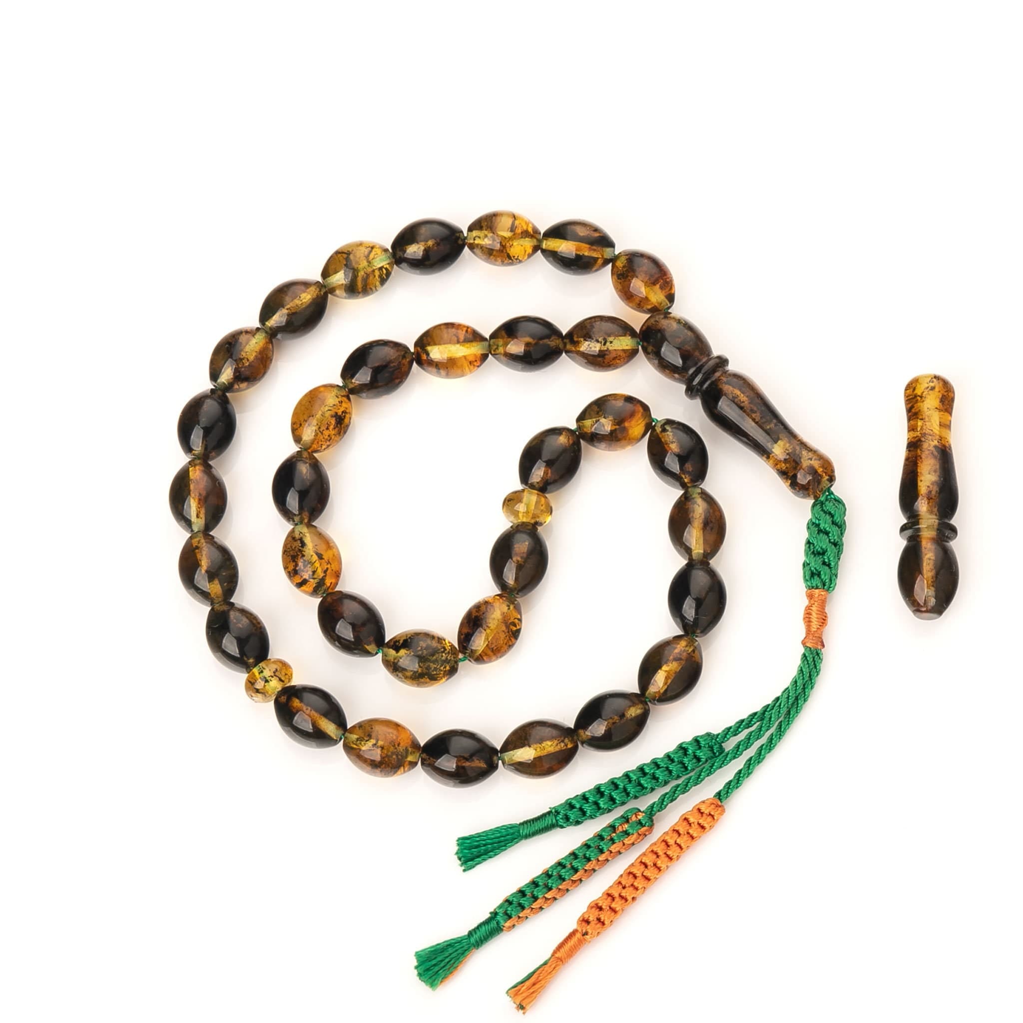 Amber Tasbih|33 Islamic Prayer Beads|+additional Imam|Misbaha|Tesbih|Sibha|مسبحة
