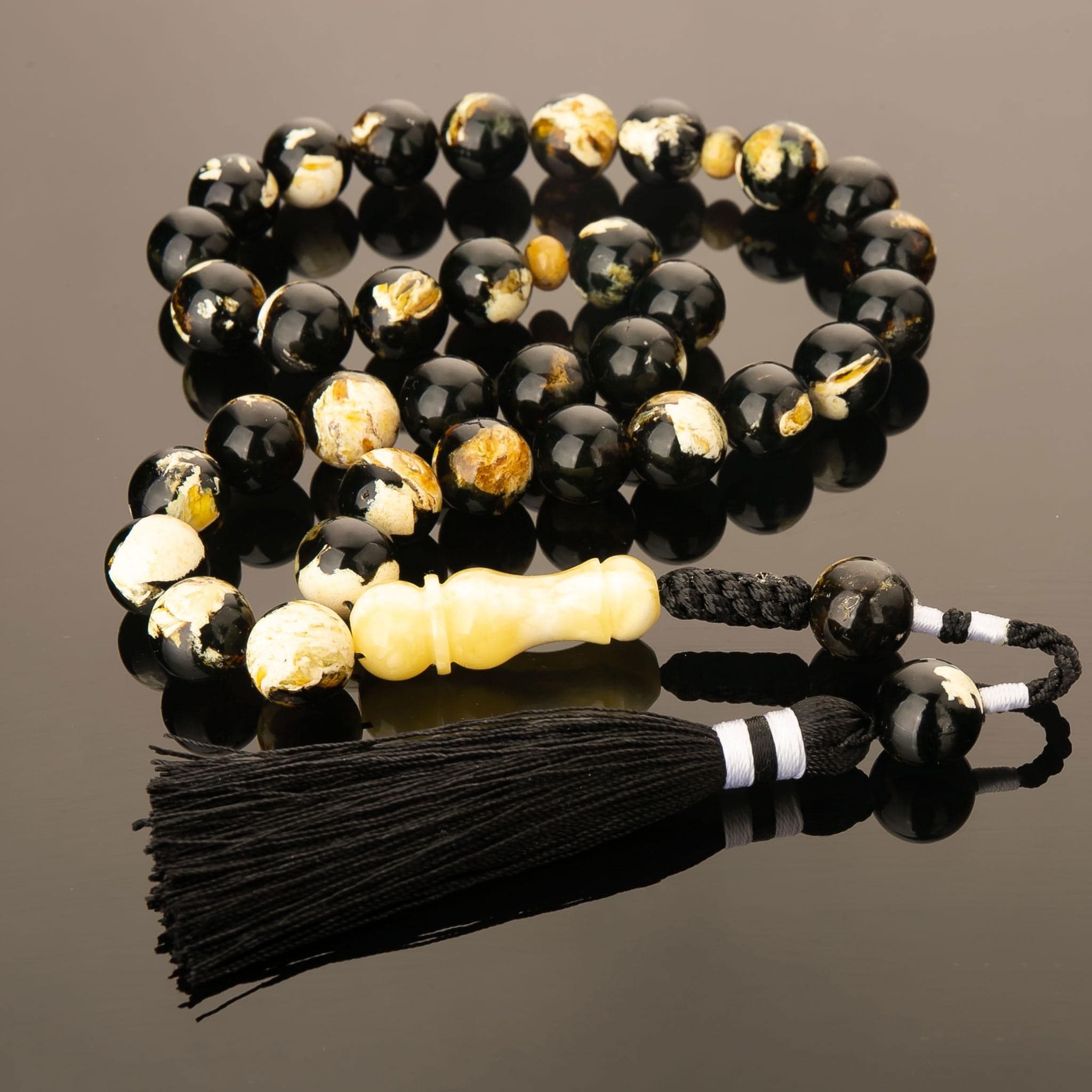 Handmade Baltic Amber Tasbih – 33 Beads Misbaha, Islamic Prayer Beads Gift - image 3