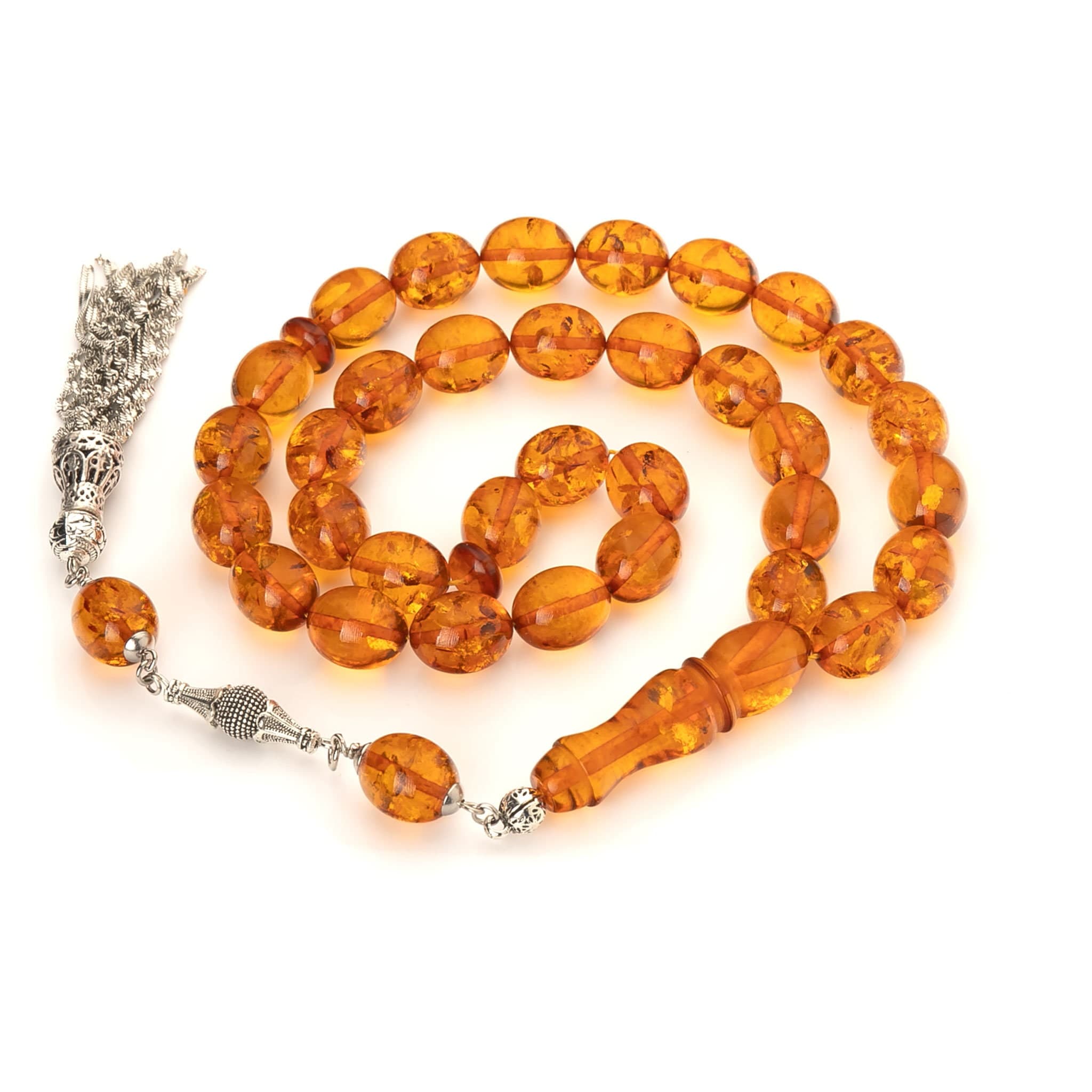 Amber Tasbih|33 Islamic Prayer Beads,58g|Misbaha|Tesbih|Sibha|مسبحة عنبر|