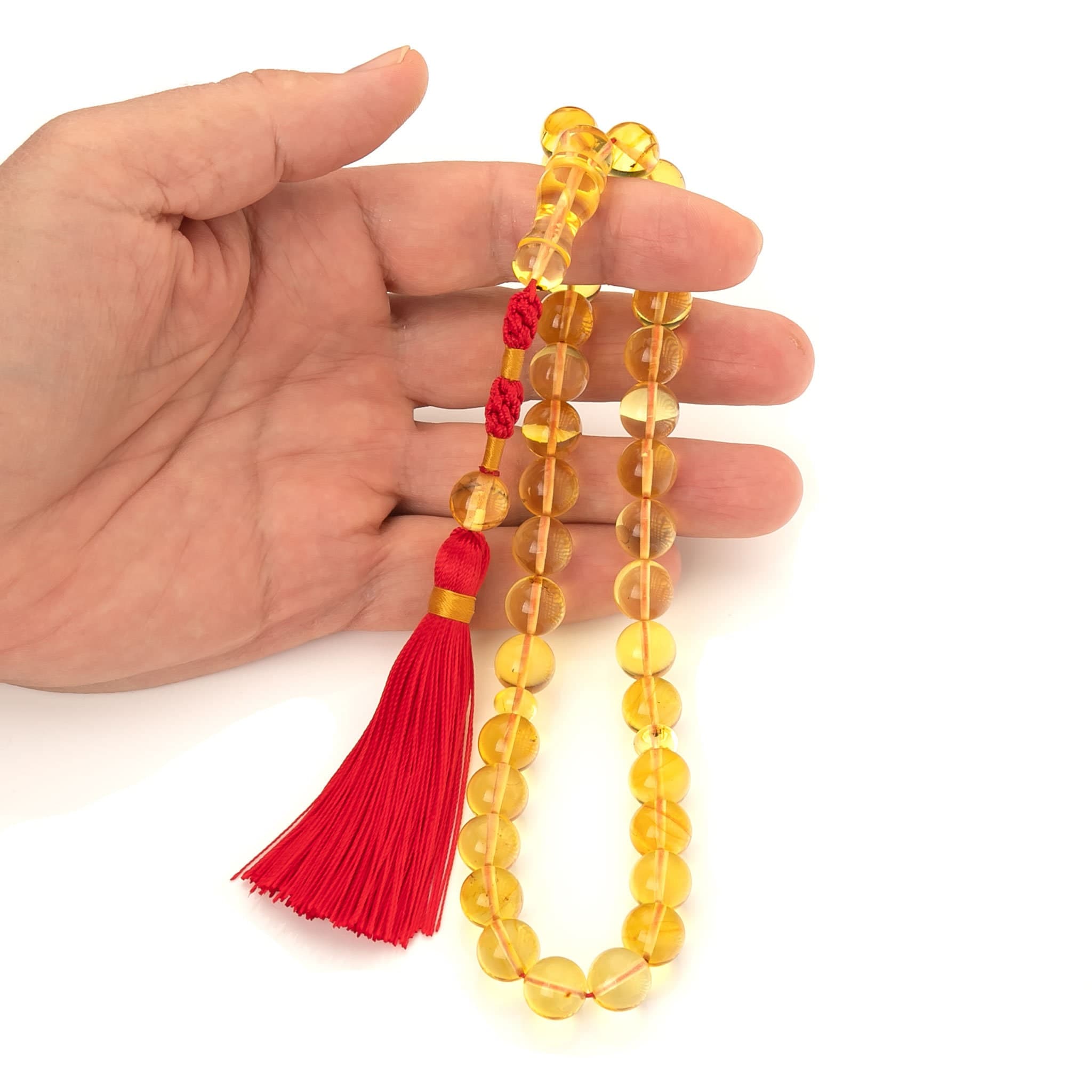 Baltic Amber Tasbih: Genuine Islamic Prayer Beads, 32g