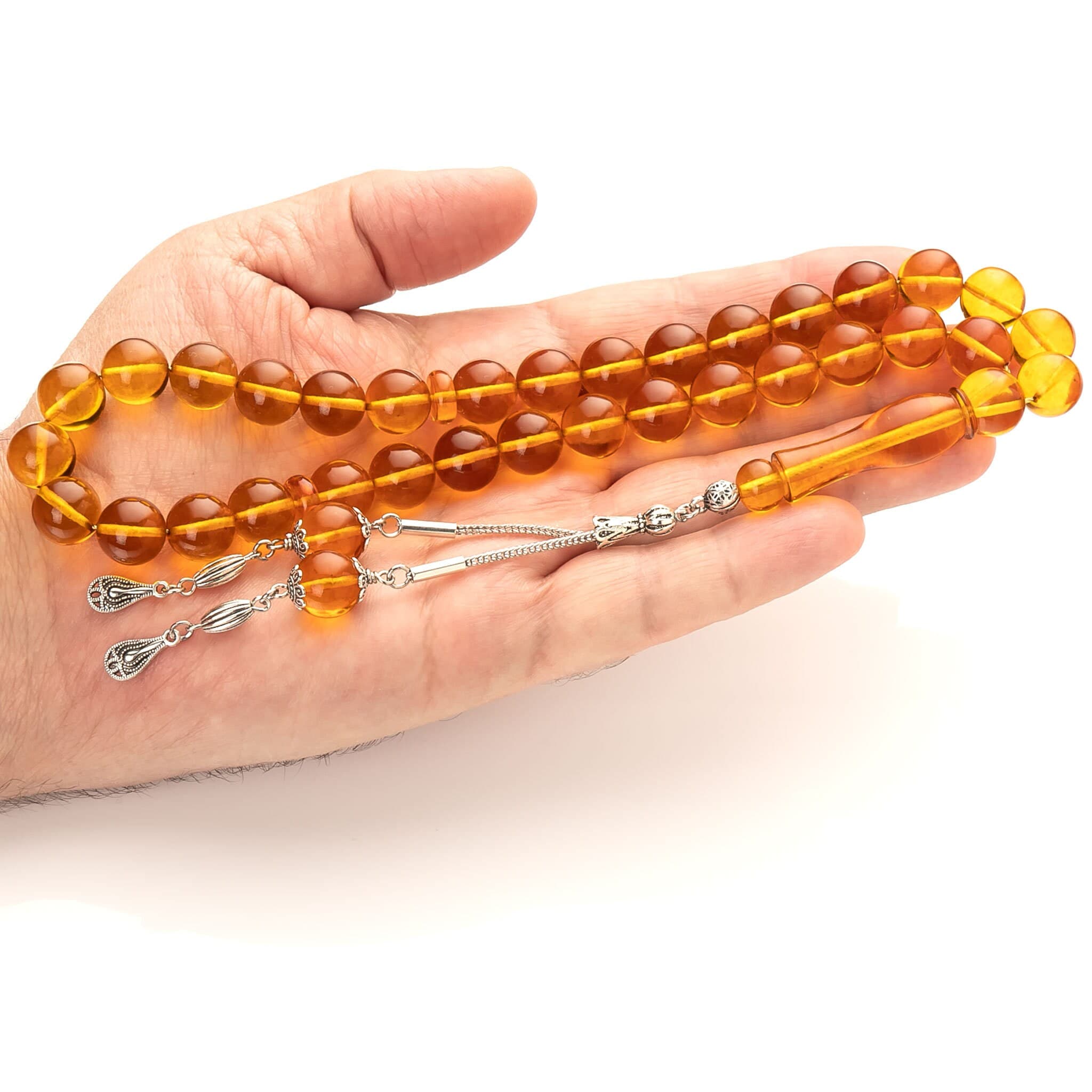 Amber Tasbih| 33 Islamic Prayer Beads,44g|Amber Misbaha|Tesbih|Sibha|مسبحة عنبر| - image 4