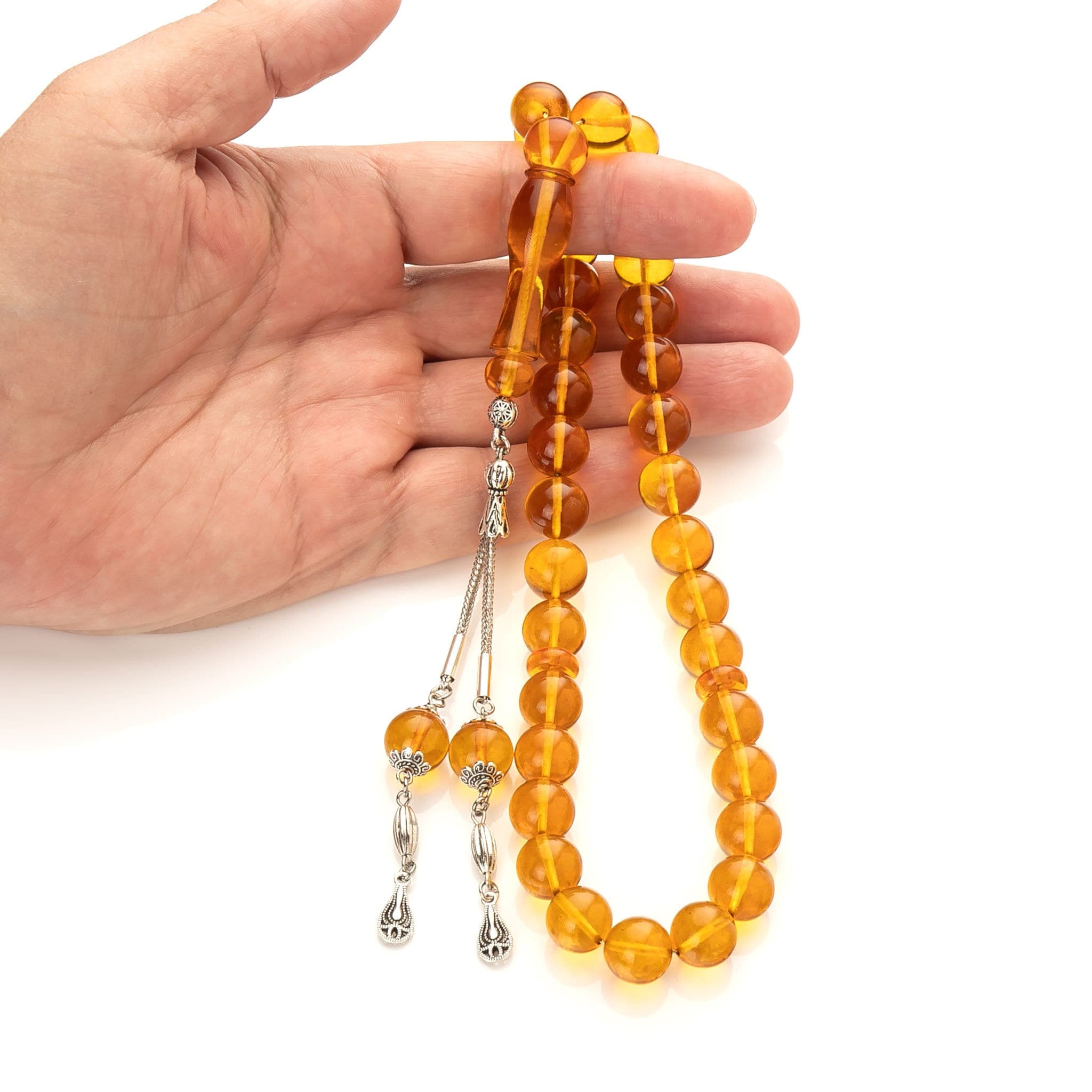 Amber Tasbih| 33 Islamic Prayer Beads,44g|Amber Misbaha|Tesbih|Sibha|مسبحة عنبر| - image 3