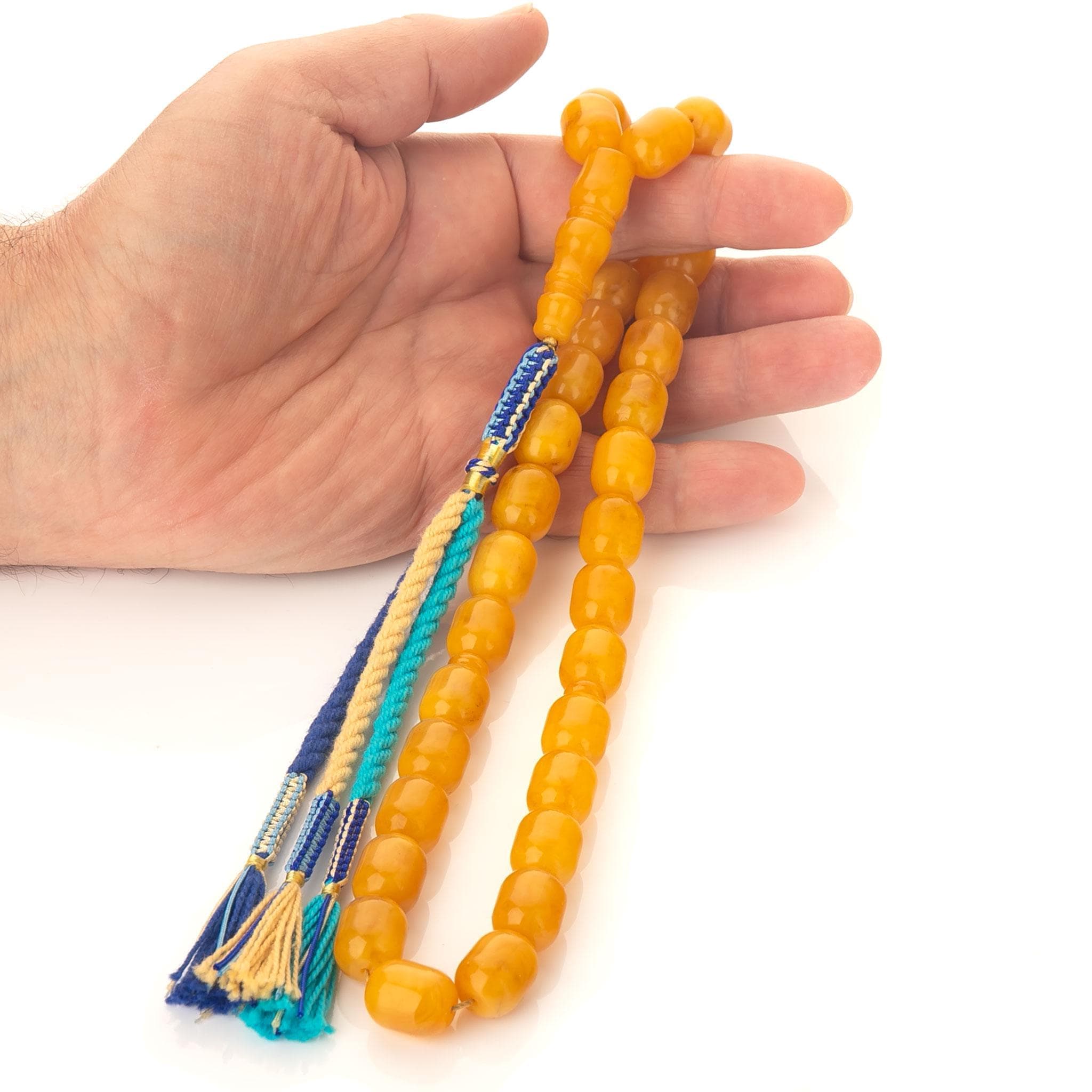 Handcrafted Baltic Amber Tasbih – 33 Honey Egg Yolk Prayer Beads - image 2
