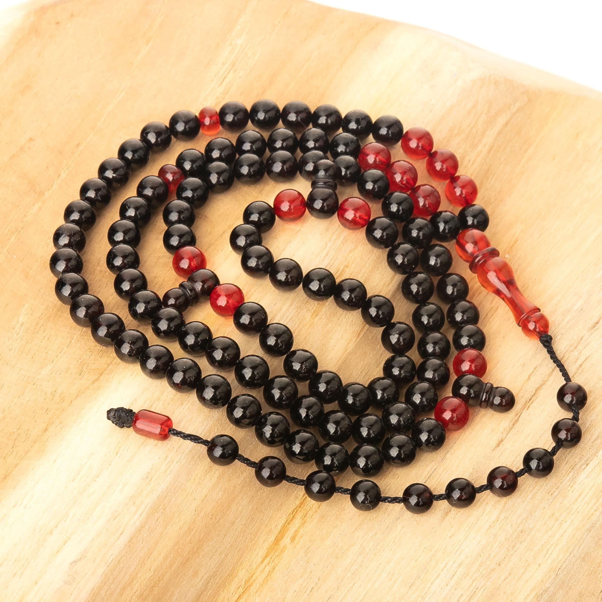 Baltic Amber Misbaha: 100 Islamic Prayer Beads with Leather Gift Box - image 2