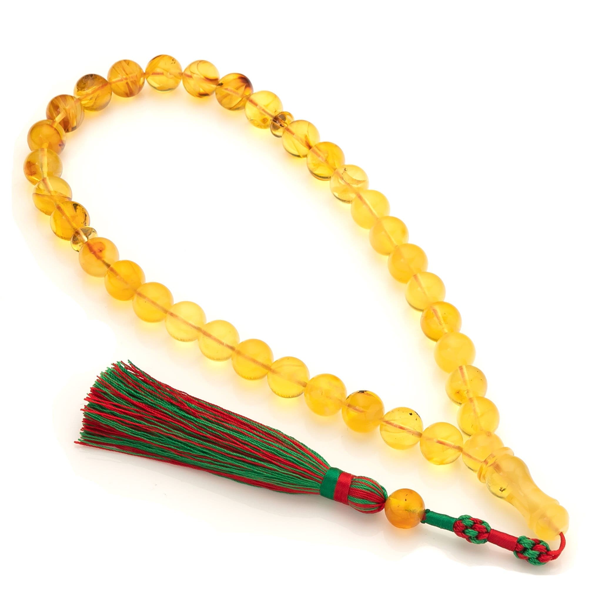 Genuine Baltic Amber Tasbih: Muslim Prayer Beads Rosary