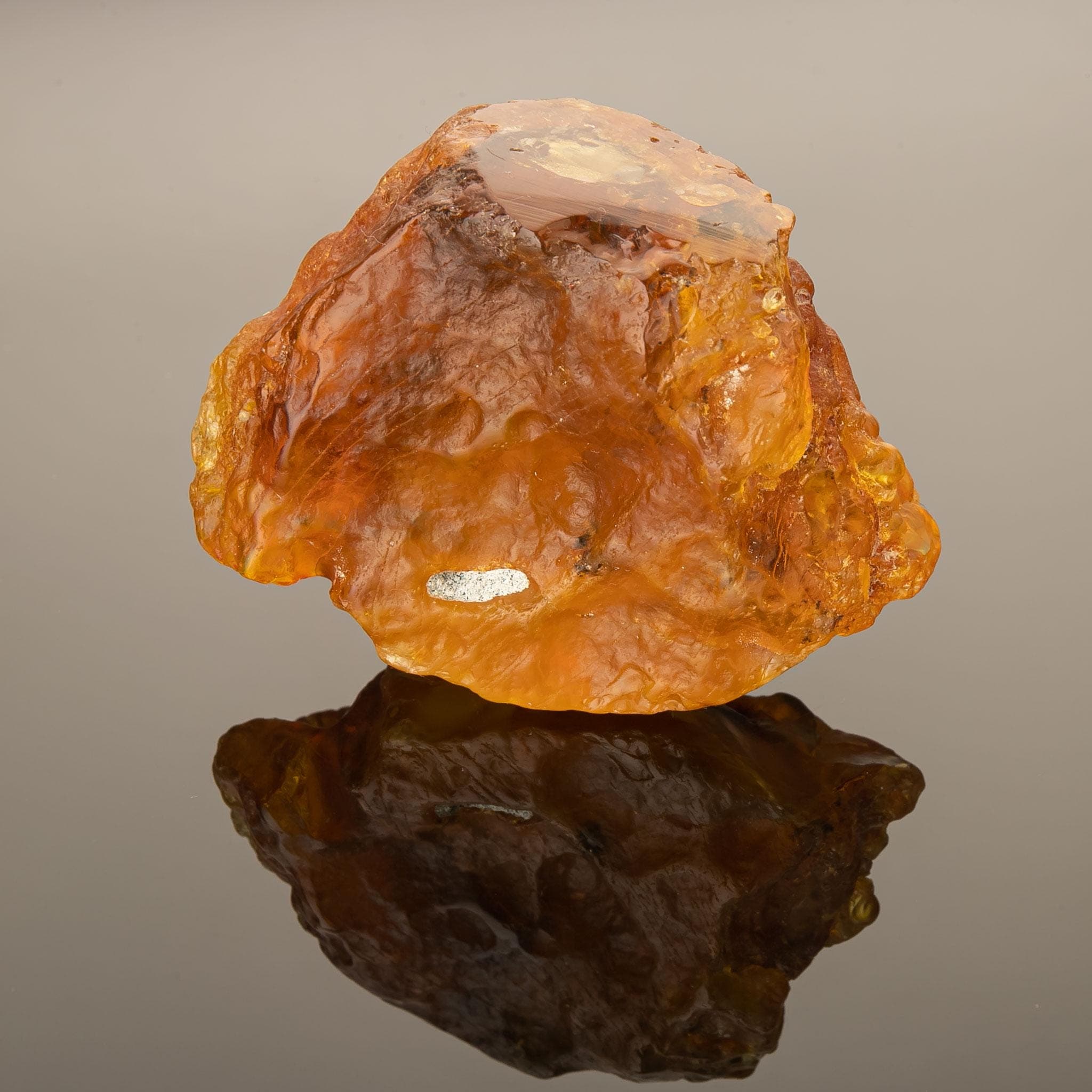 Baltic Amber Raw Nugget with Blue Clay Traces • 58 g • Collector’s Specimen - image 4