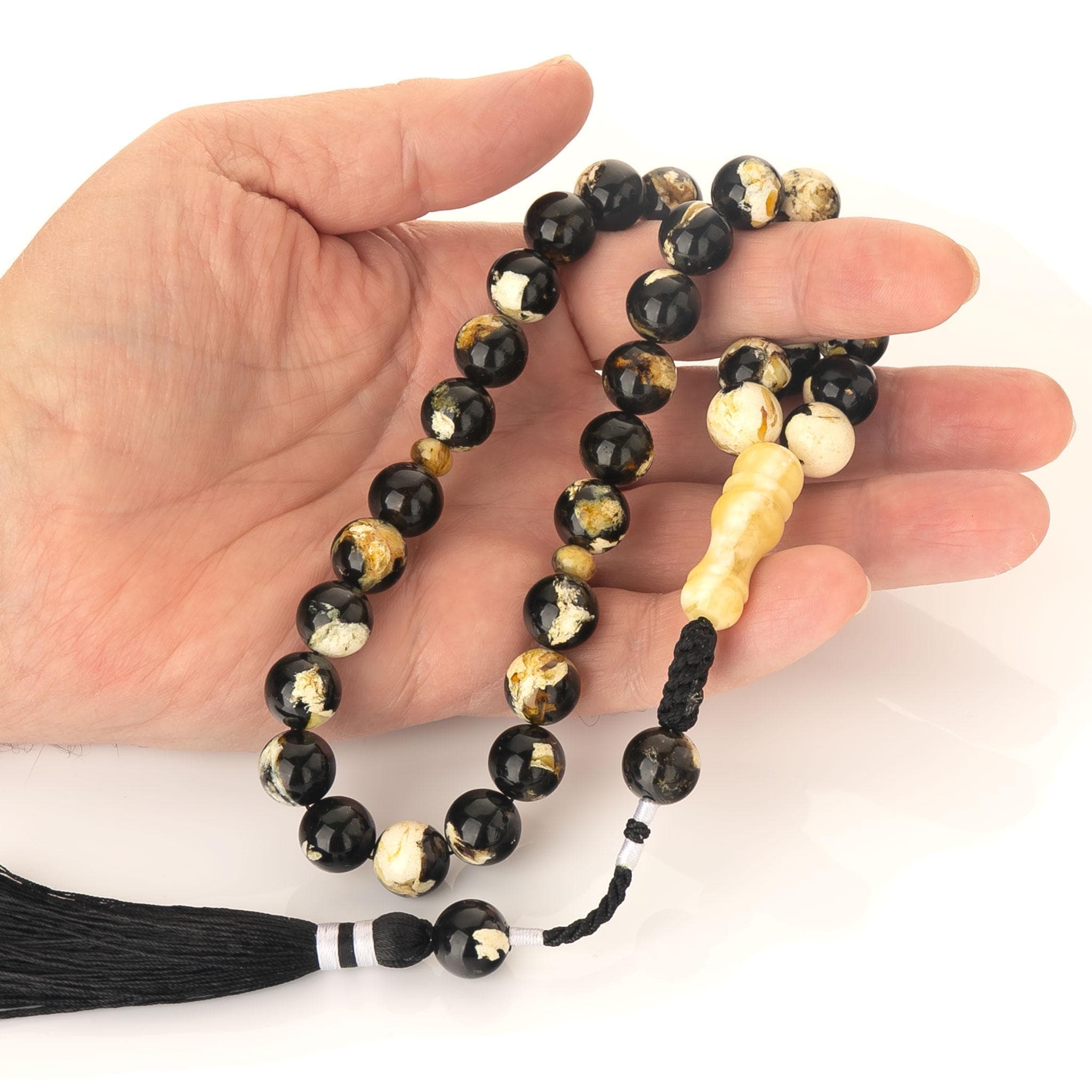 Handmade Baltic Amber Tasbih – 33 Beads Misbaha, Islamic Prayer Beads Gift - image 5