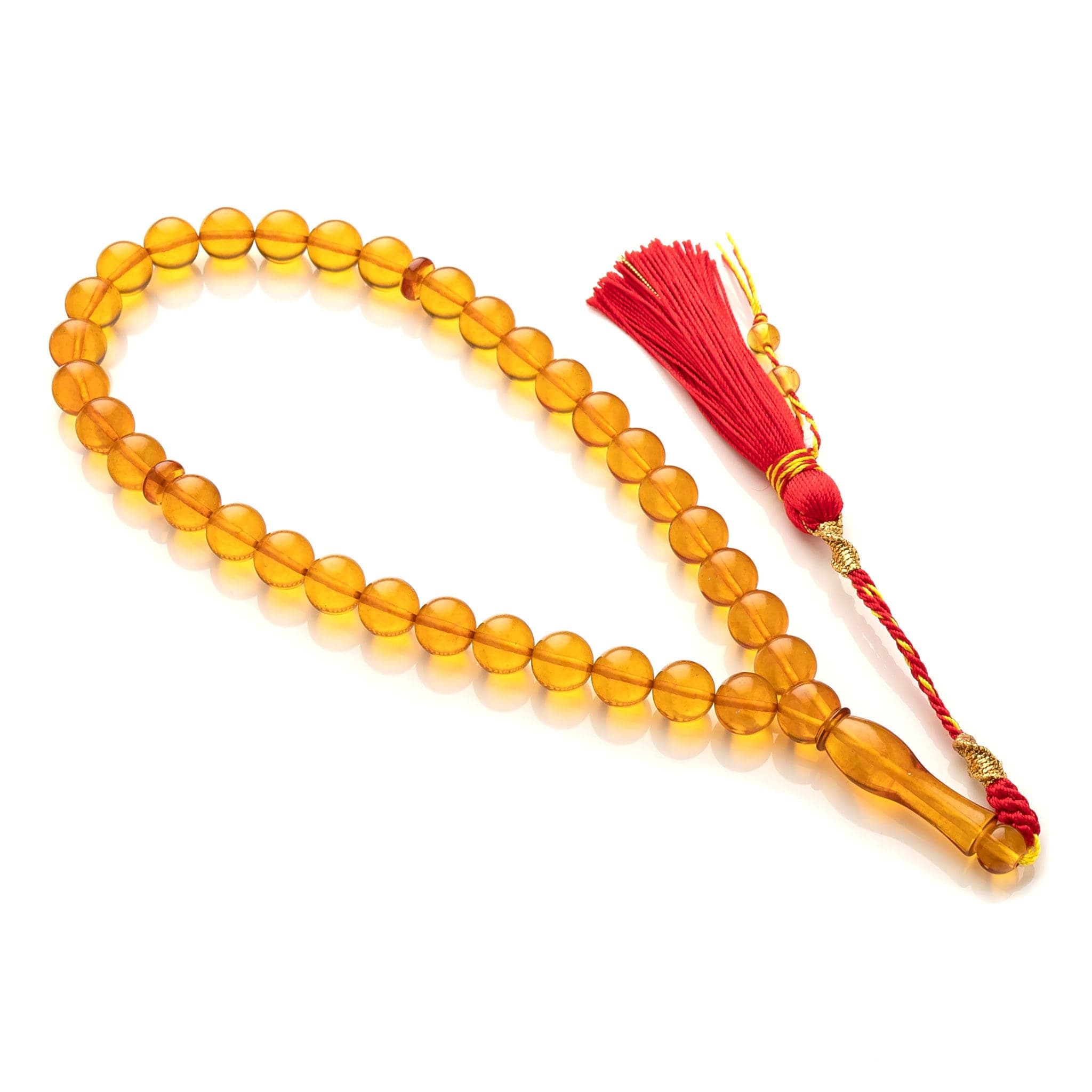 Baltic Amber Muslim Rosary: 33 Prayer Beads, Islamic Gift