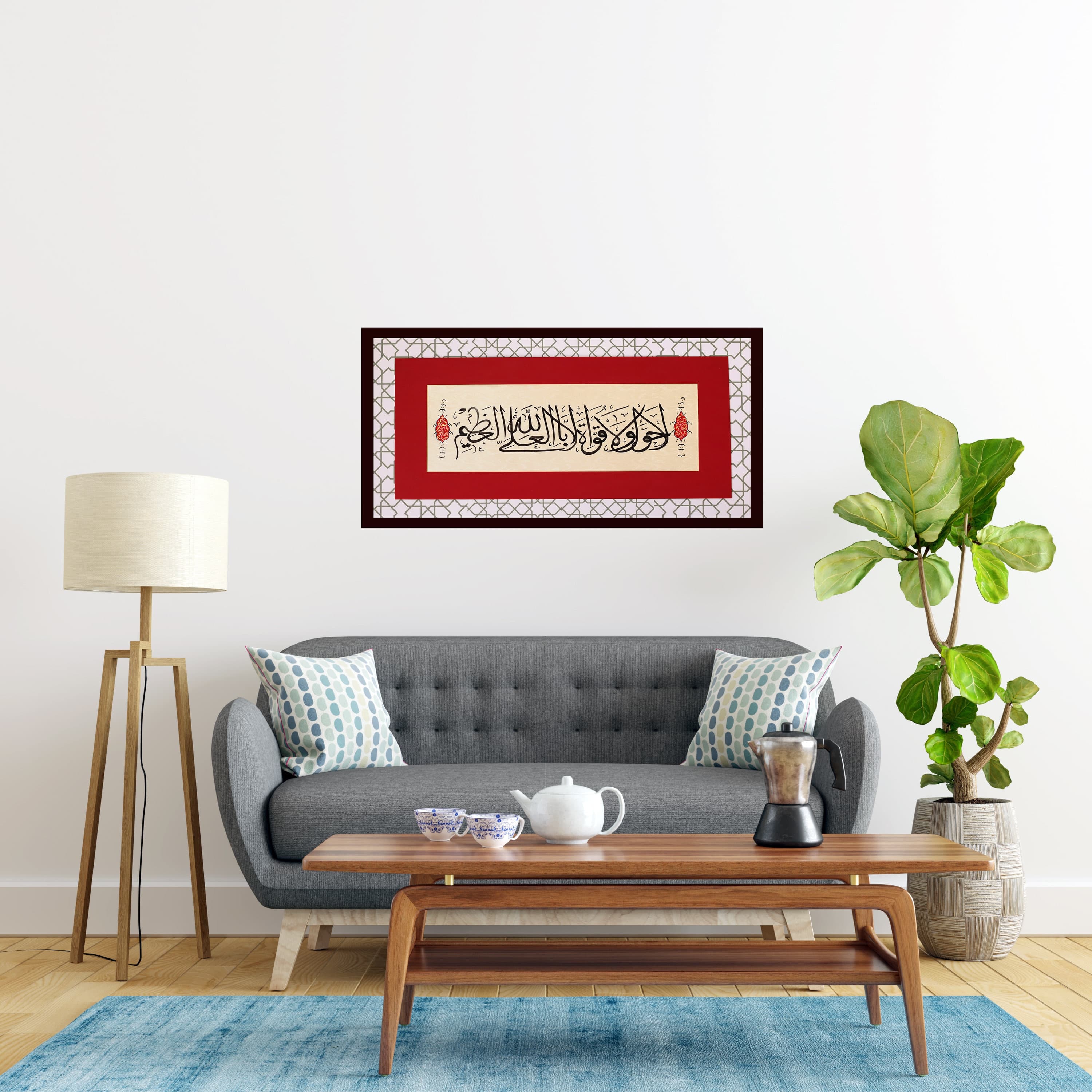 Handmade Arabic Islamic Calligraphy Wall Art Handmade Gift Islam Arabic Calligraphy Hawqala DUA LA Hawla wala quwwata illa  Billah A6 010007